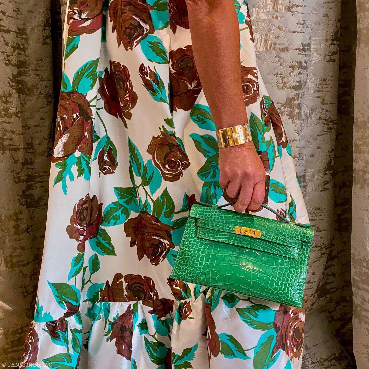 Hermès JPG Kelly Pochette Cactus Alligator with Gold Hardware - 2017, A