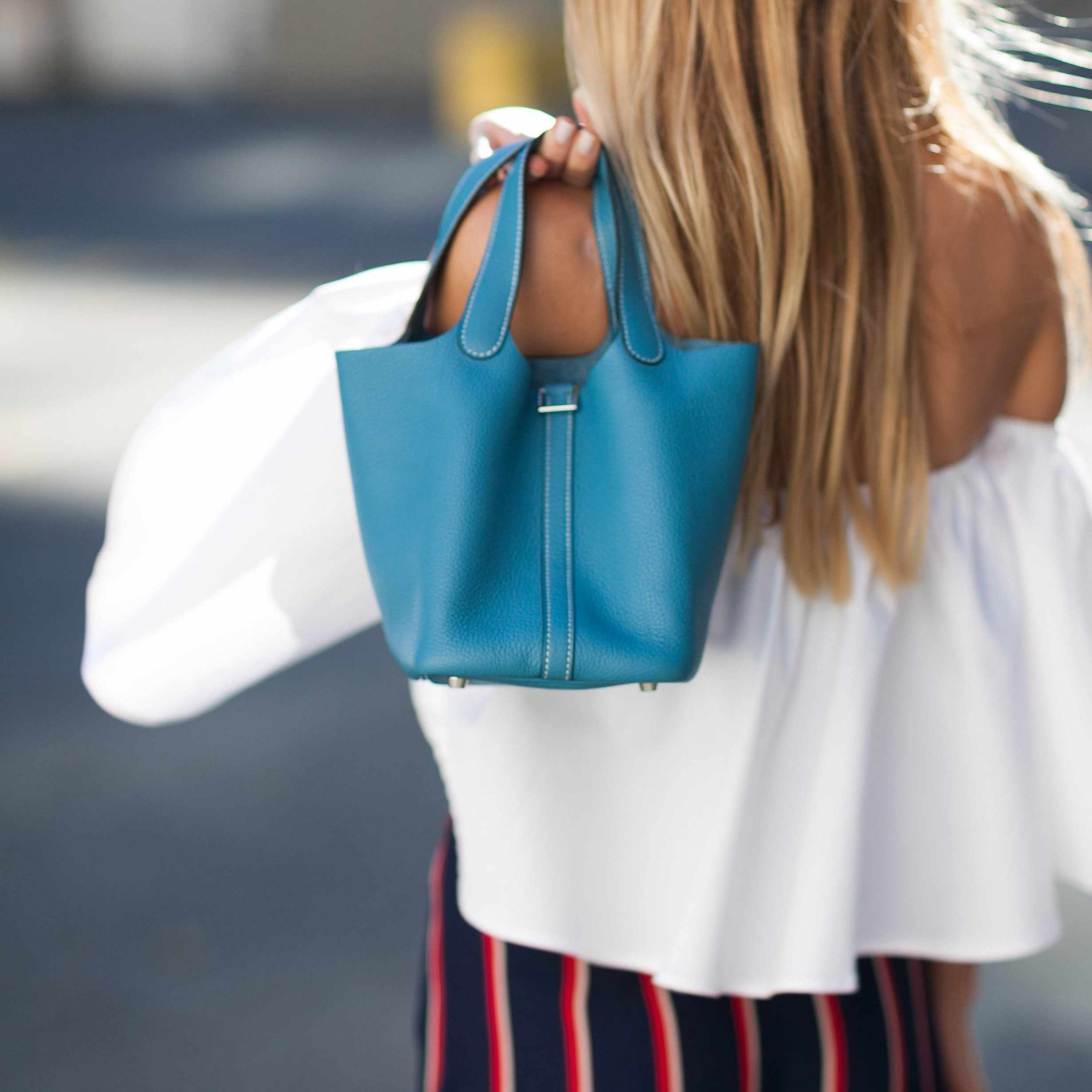 Hermès Picotin Lock PM And Dogon Wallet Blue Jean Combo Togo Palladium Hardware