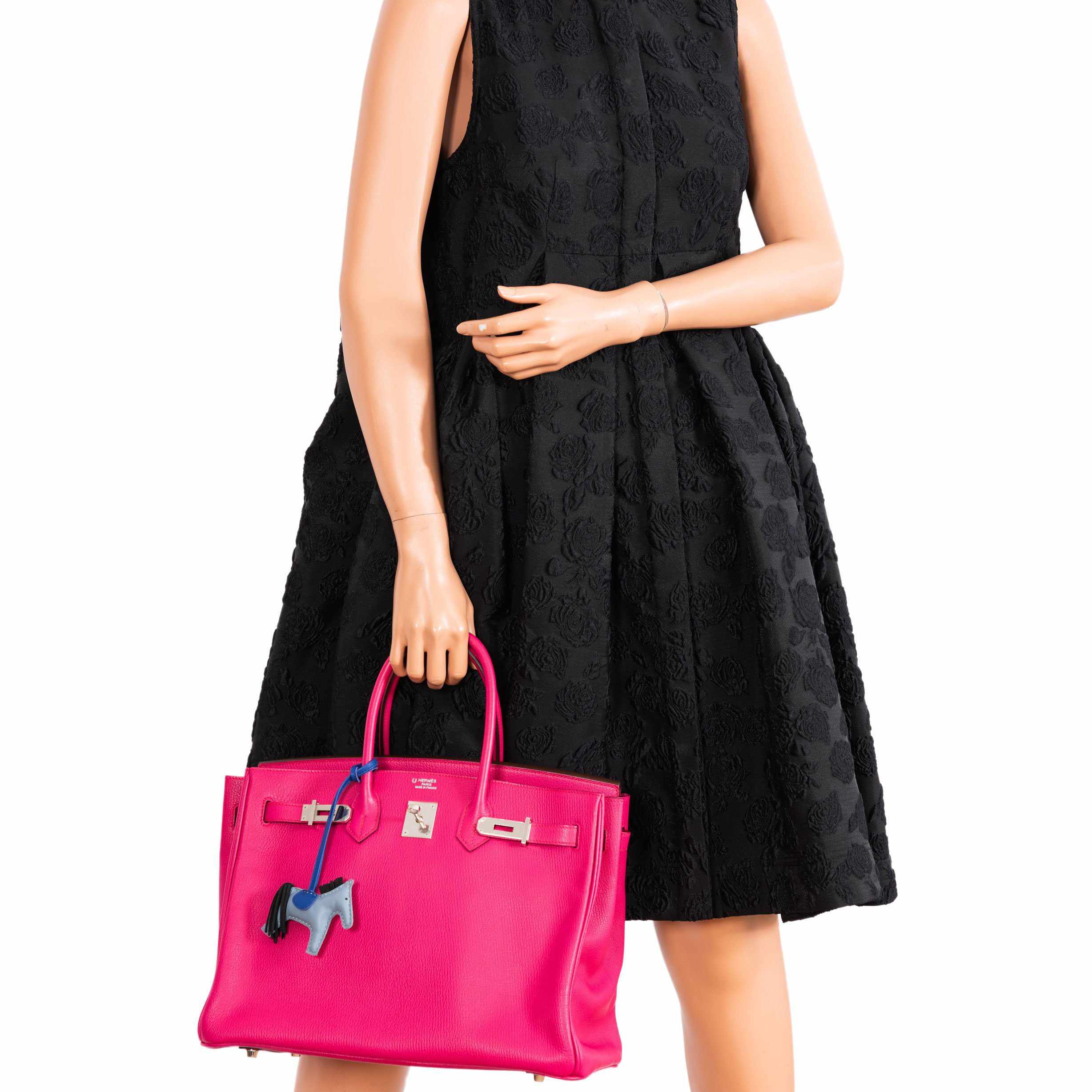 Hermès Birkin 35 Rose Tyrien Chevre Palladium Hardware - Extra Pocket