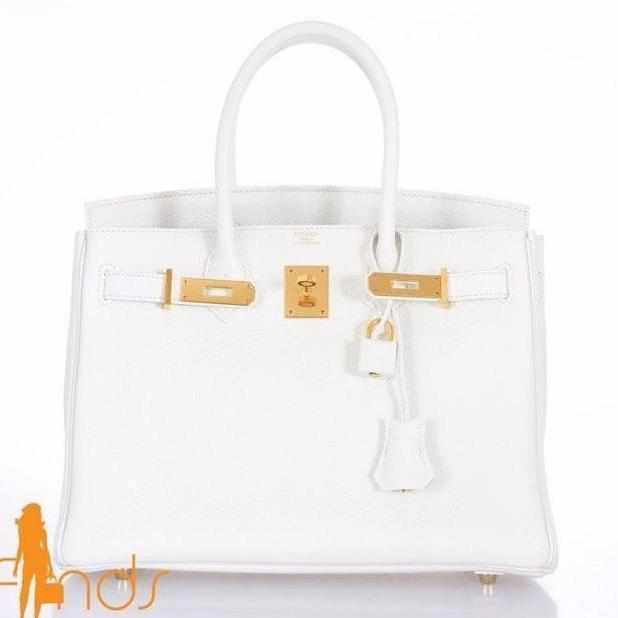 Hermès Birkin 30 White Togo Gold Hardware