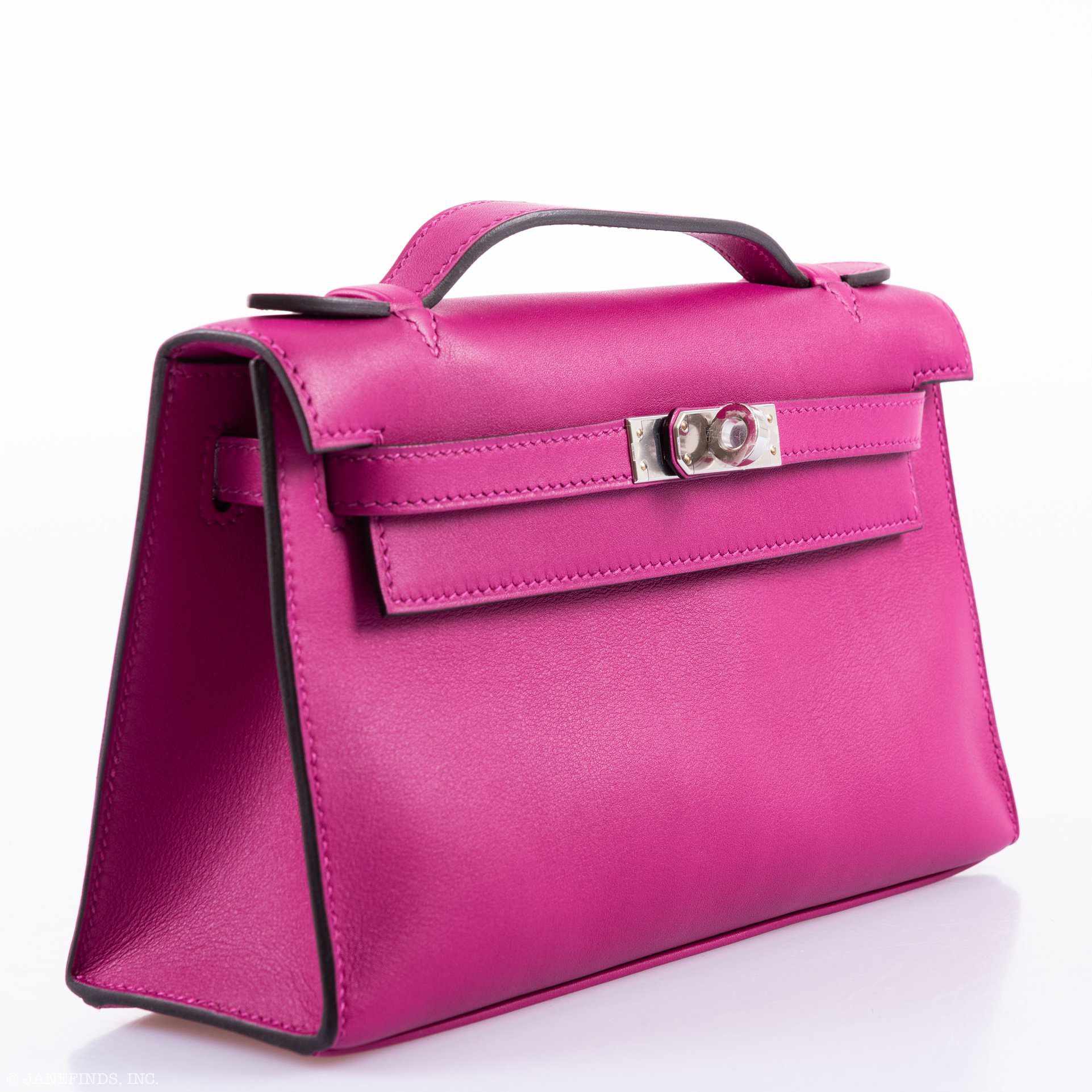 Hermès Kelly Mini Pochette Rose Pourpre Swift Palladium Hardware - 2018, C