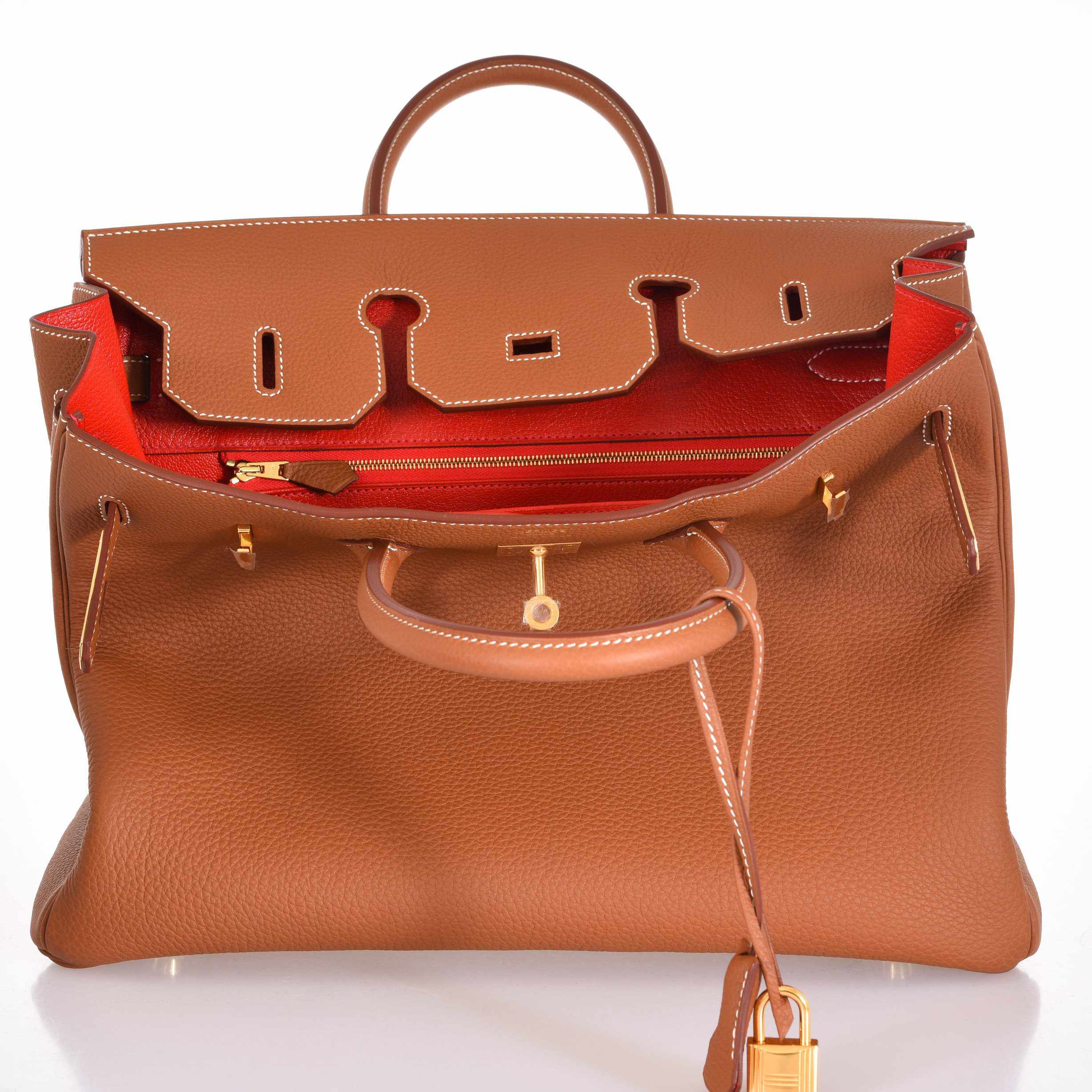 Hermès Birkin 35 Gold Verso Geranium Togo Gold Hardware