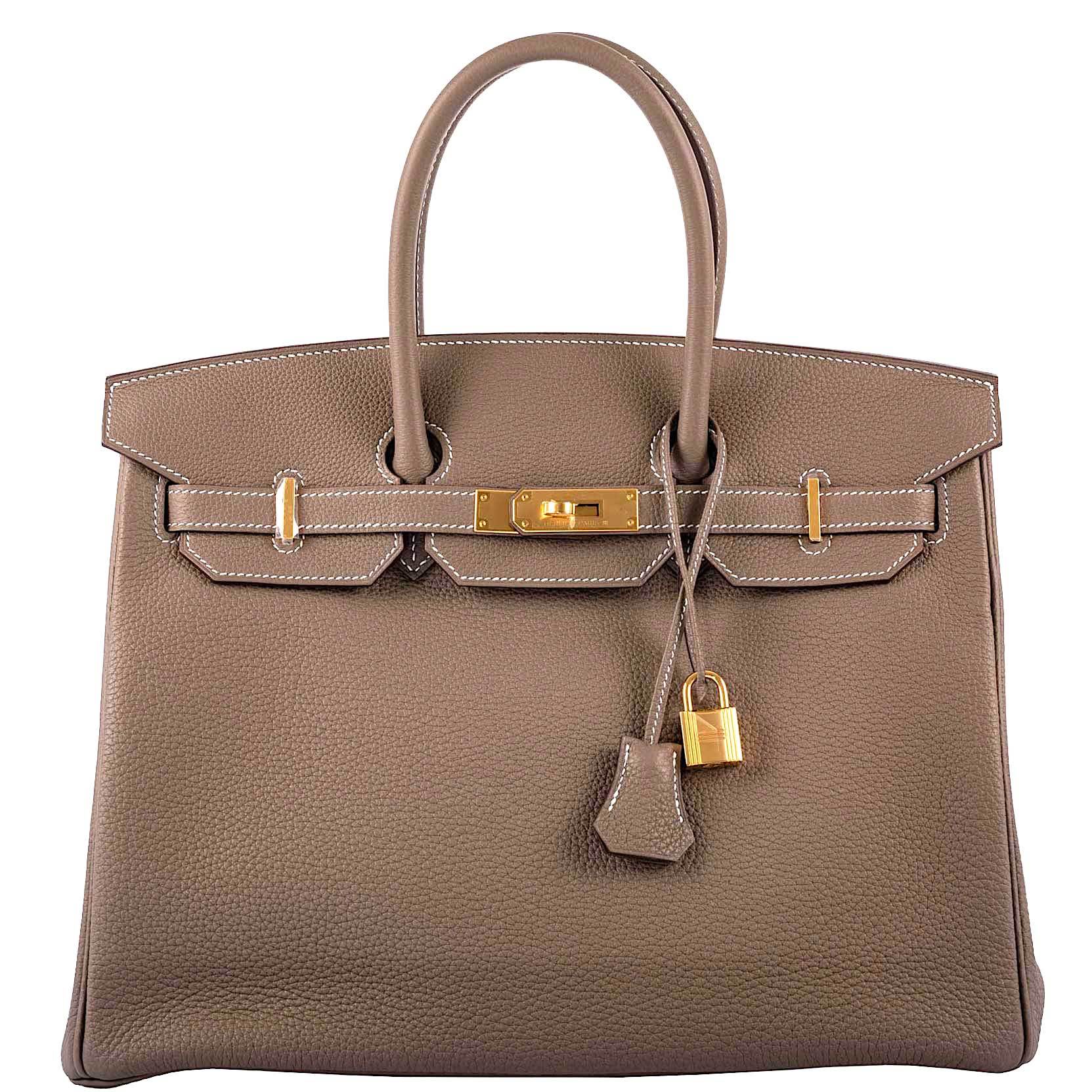 Hermès Birkin 35 Etoupe Togo Gold Hardware - 2019, D