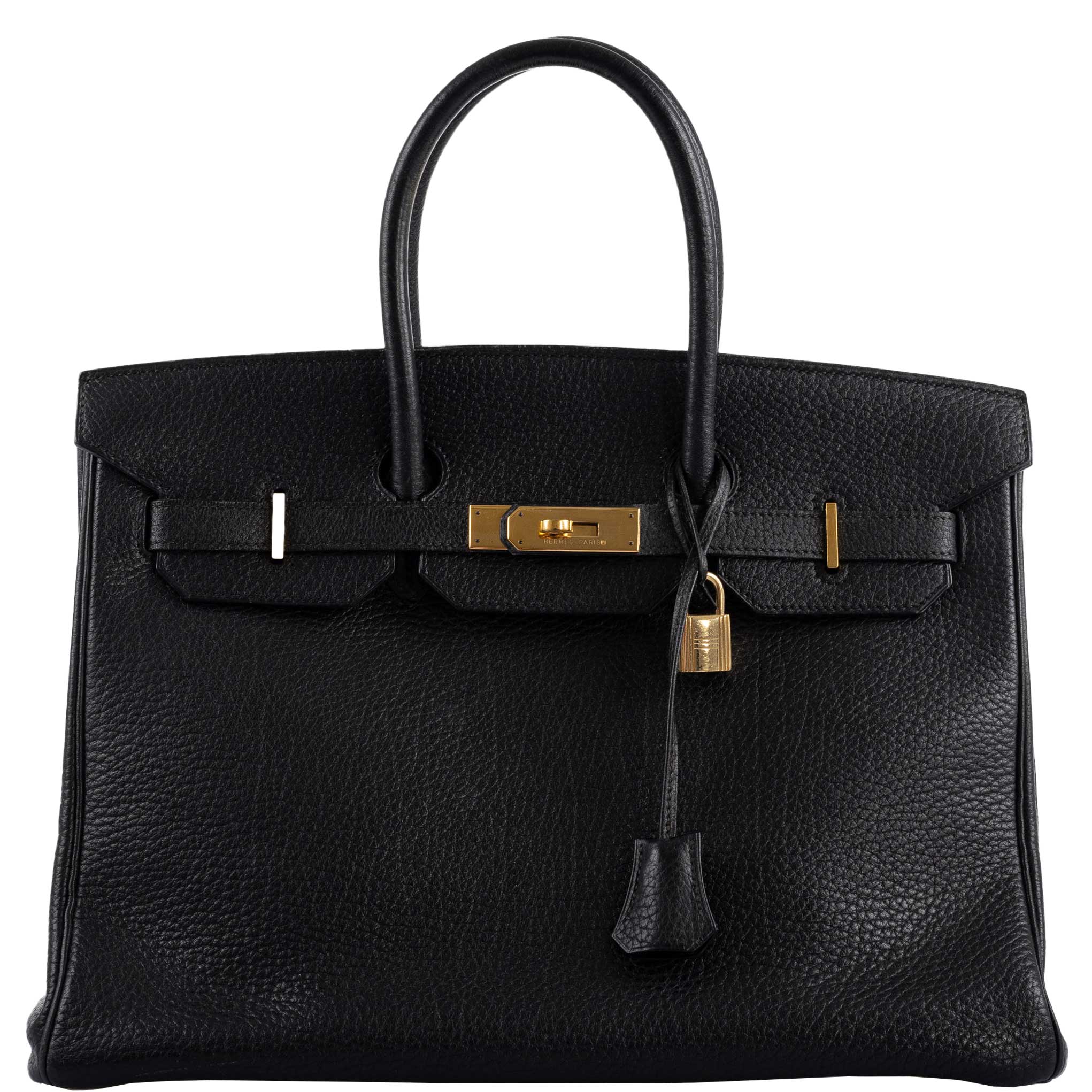 Hermès Birkin 35 Black Ardennes Leather Gold Hardware - Circle W