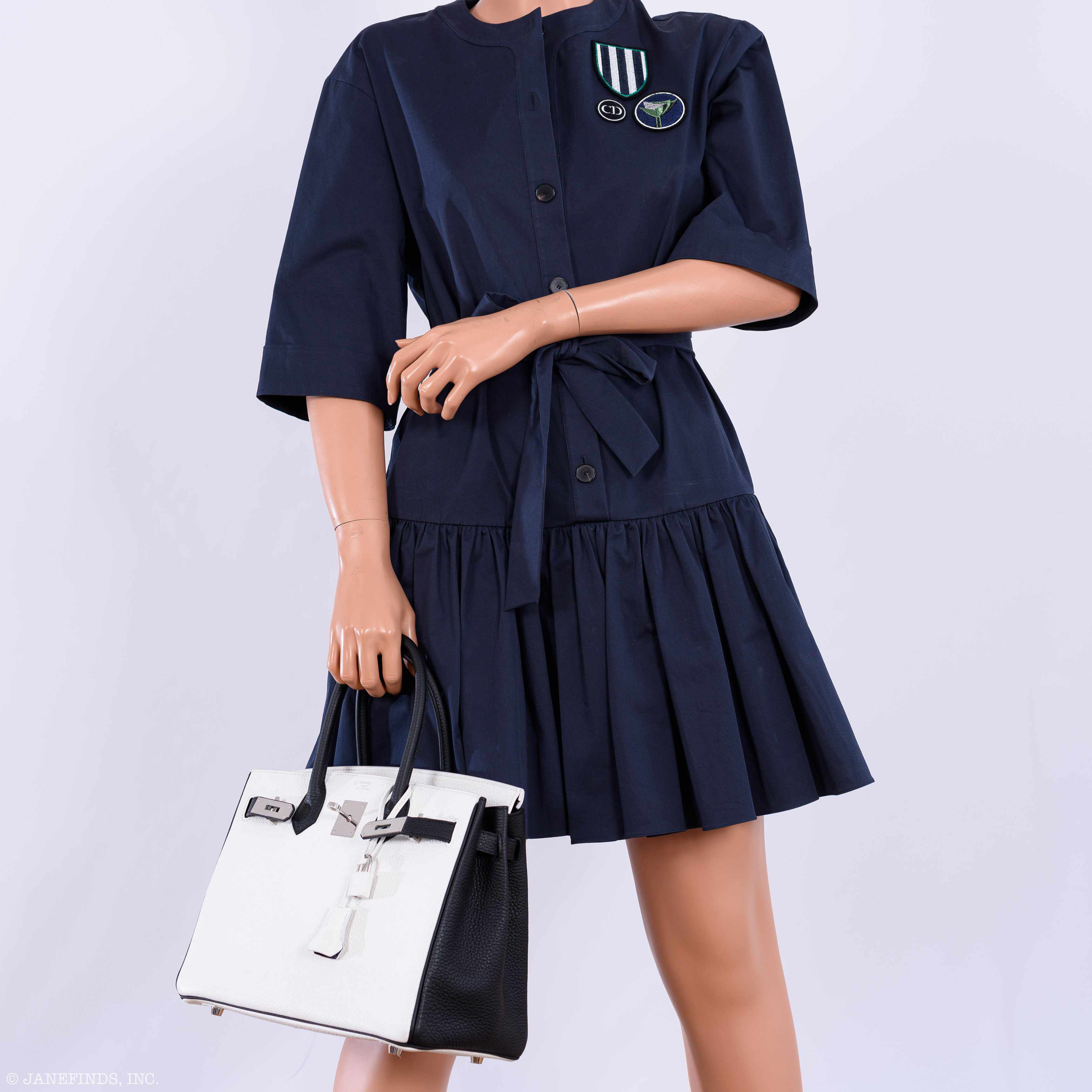 Hermès Birkin 30 HSS Black & White Togo Palladium Hardware - 2018, C