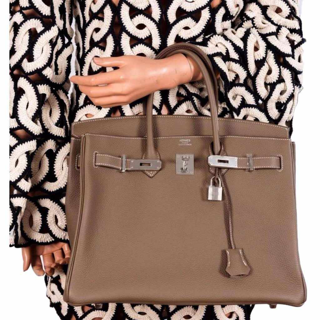 Hermès Birkin 35 Etoupe Togo Palladium Hardware