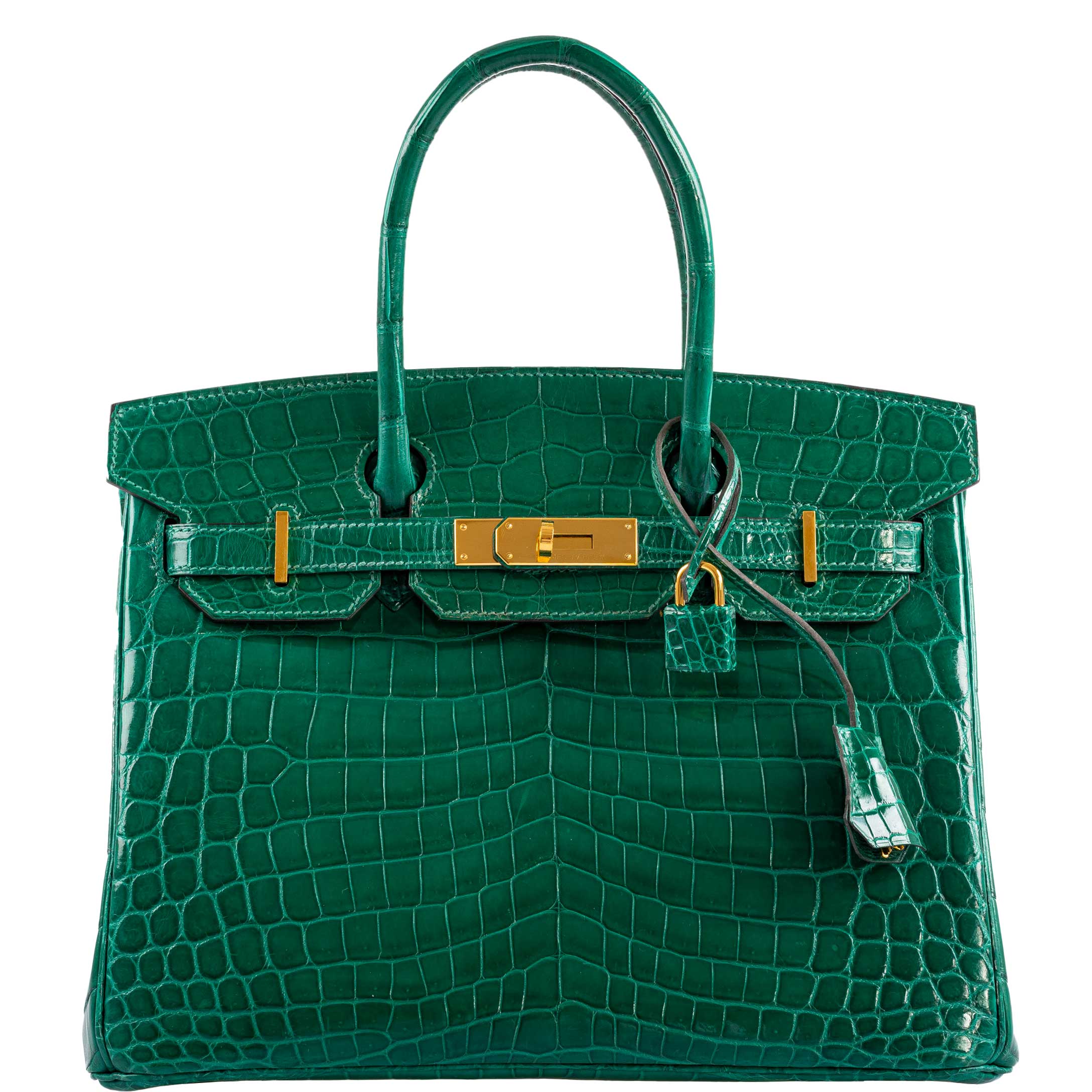 Hermès Birkin 30 Vert Emerald Niloticus Crocodile Gold Hardware - 2019, D