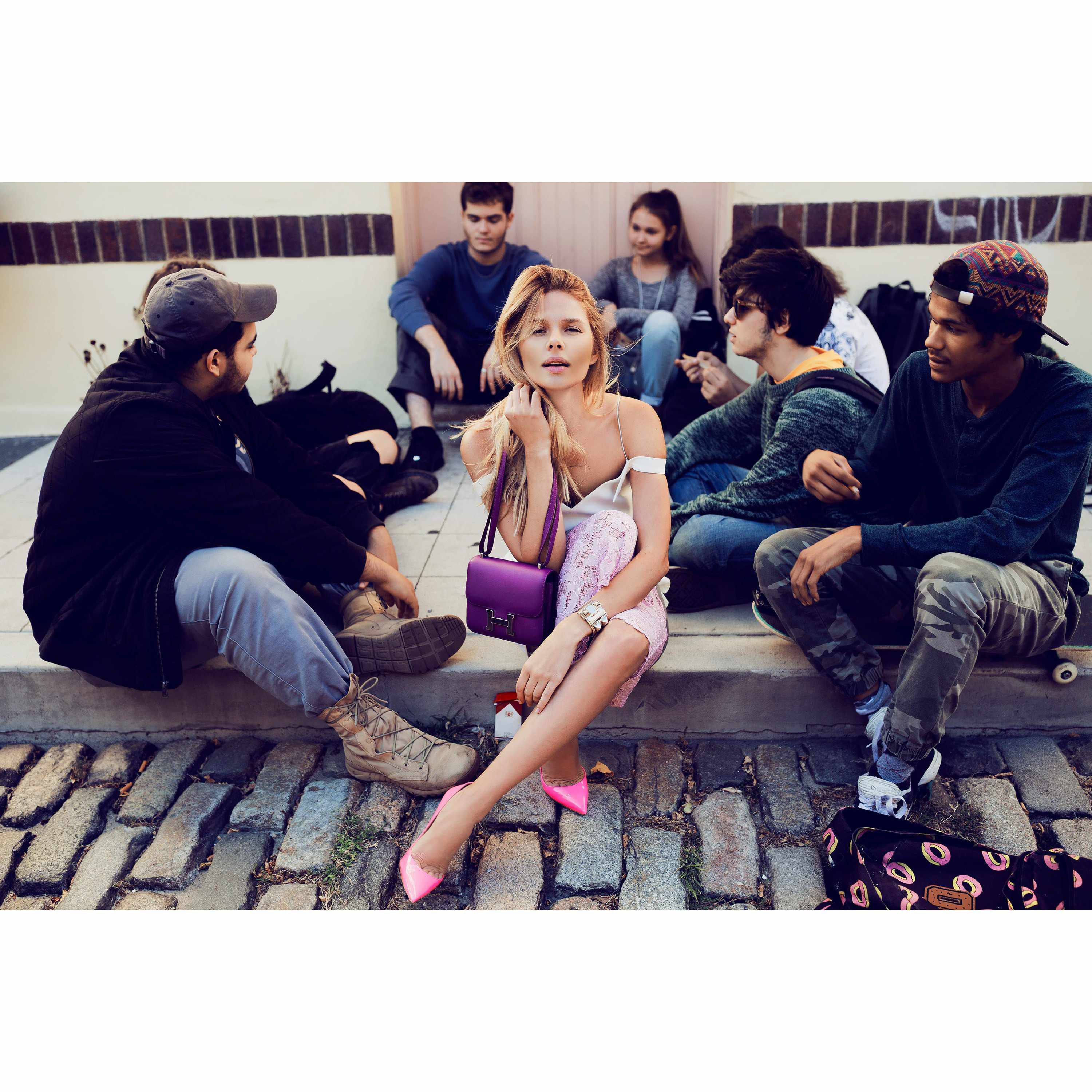 Hermès Constance 18 Anemone Tadelakt Palladium Hardware