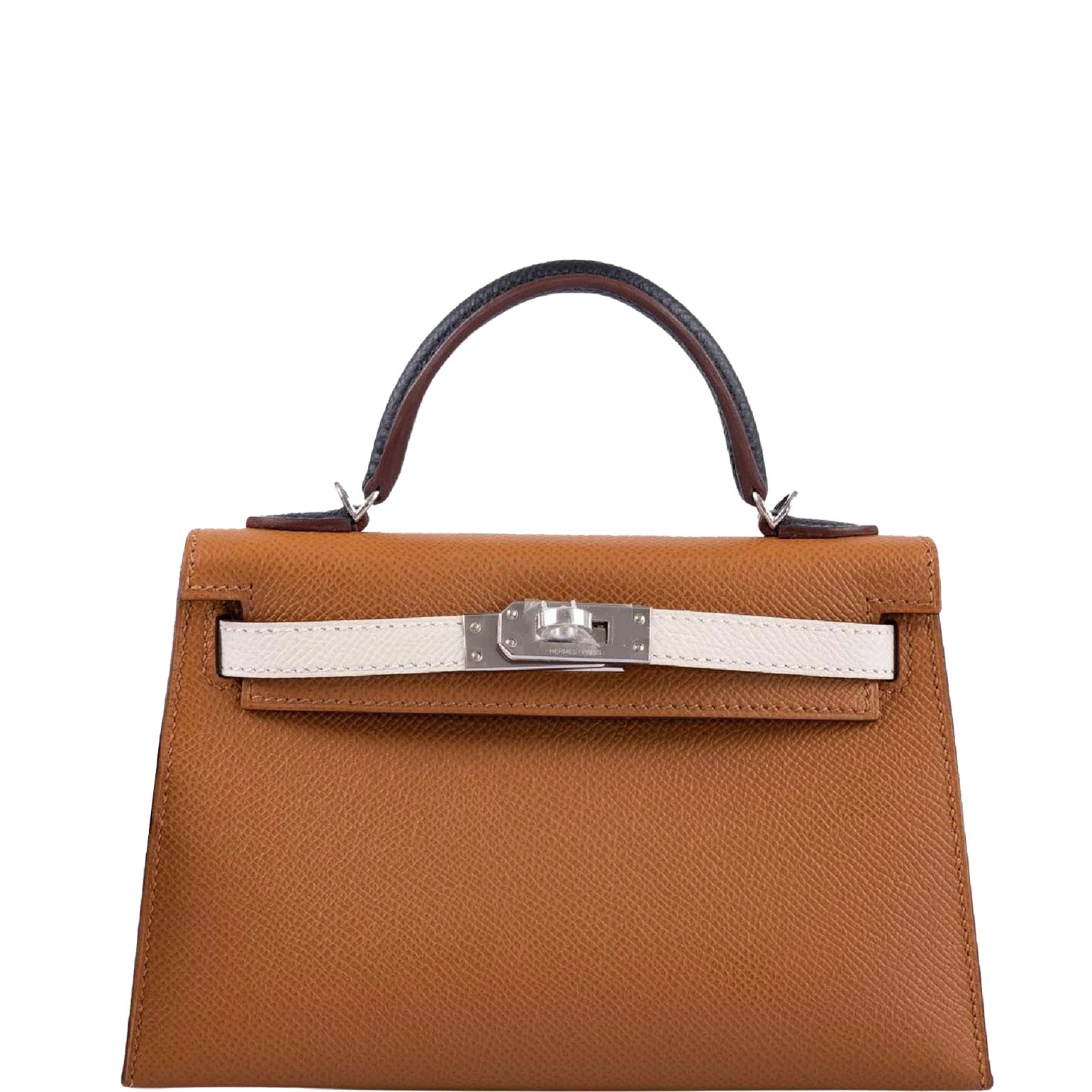 Hermès Kelly 20 Mini II Sellier Gold, Nata, Black, Blue Sapphire Epsom Palladium Hardware