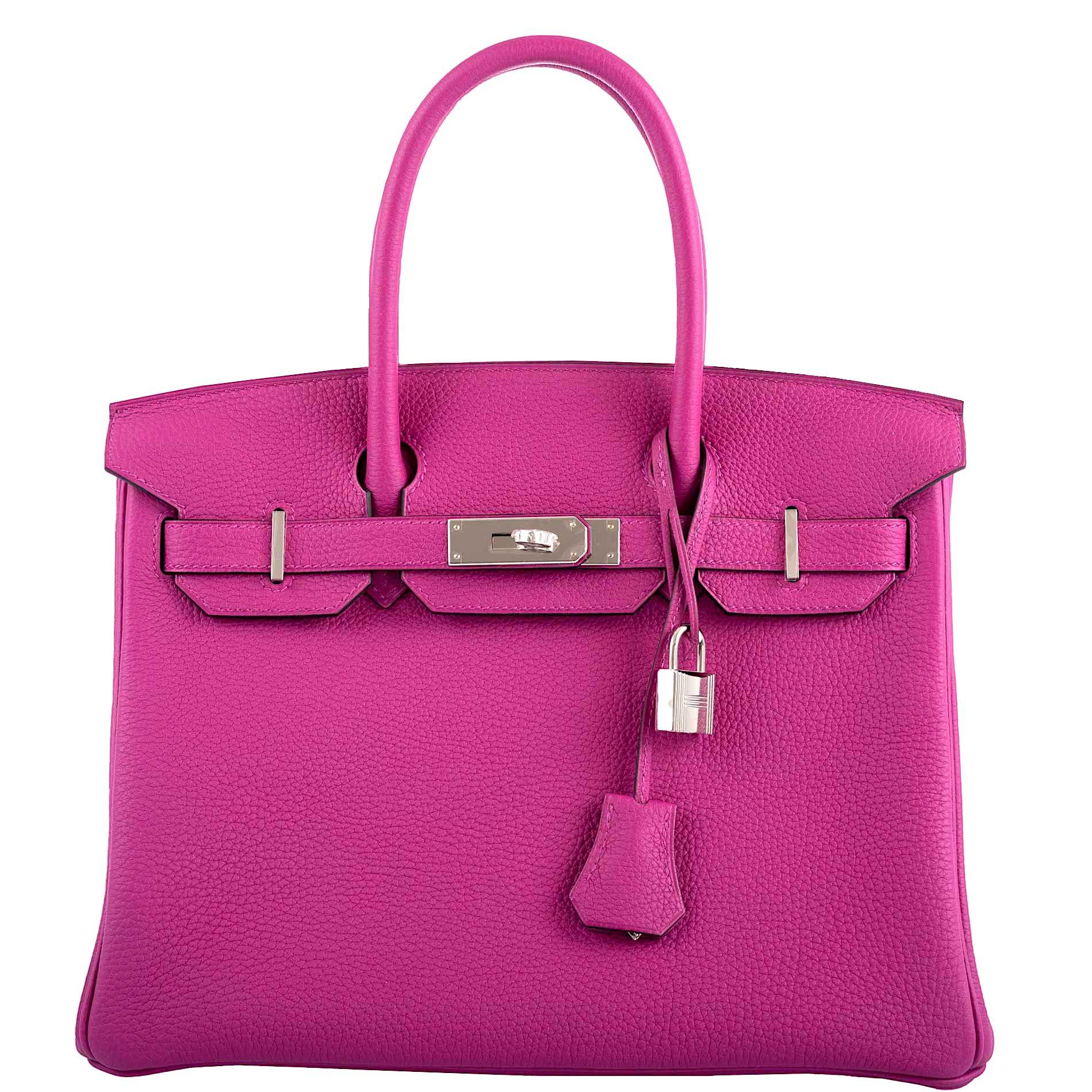 Hermès Birkin 30 Rose Pourpre Togo Palladium Hardware - 2020, Y