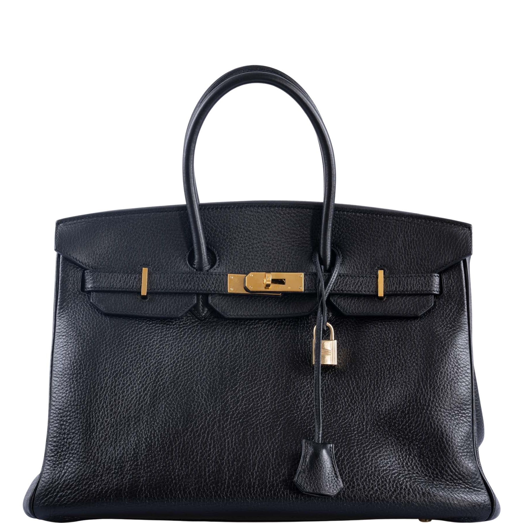 Hermès Birkin 35 Black Ardennes Gold Hardware