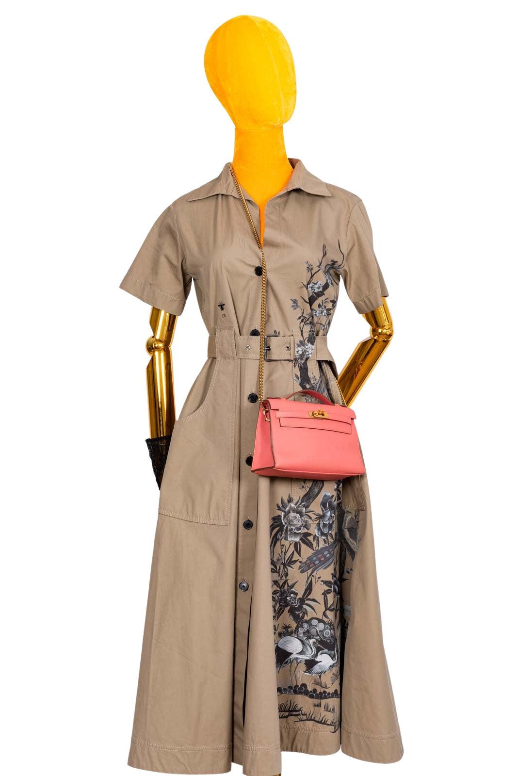 Hermès Kelly Pochette Flamingo Epsom Gold Hardware