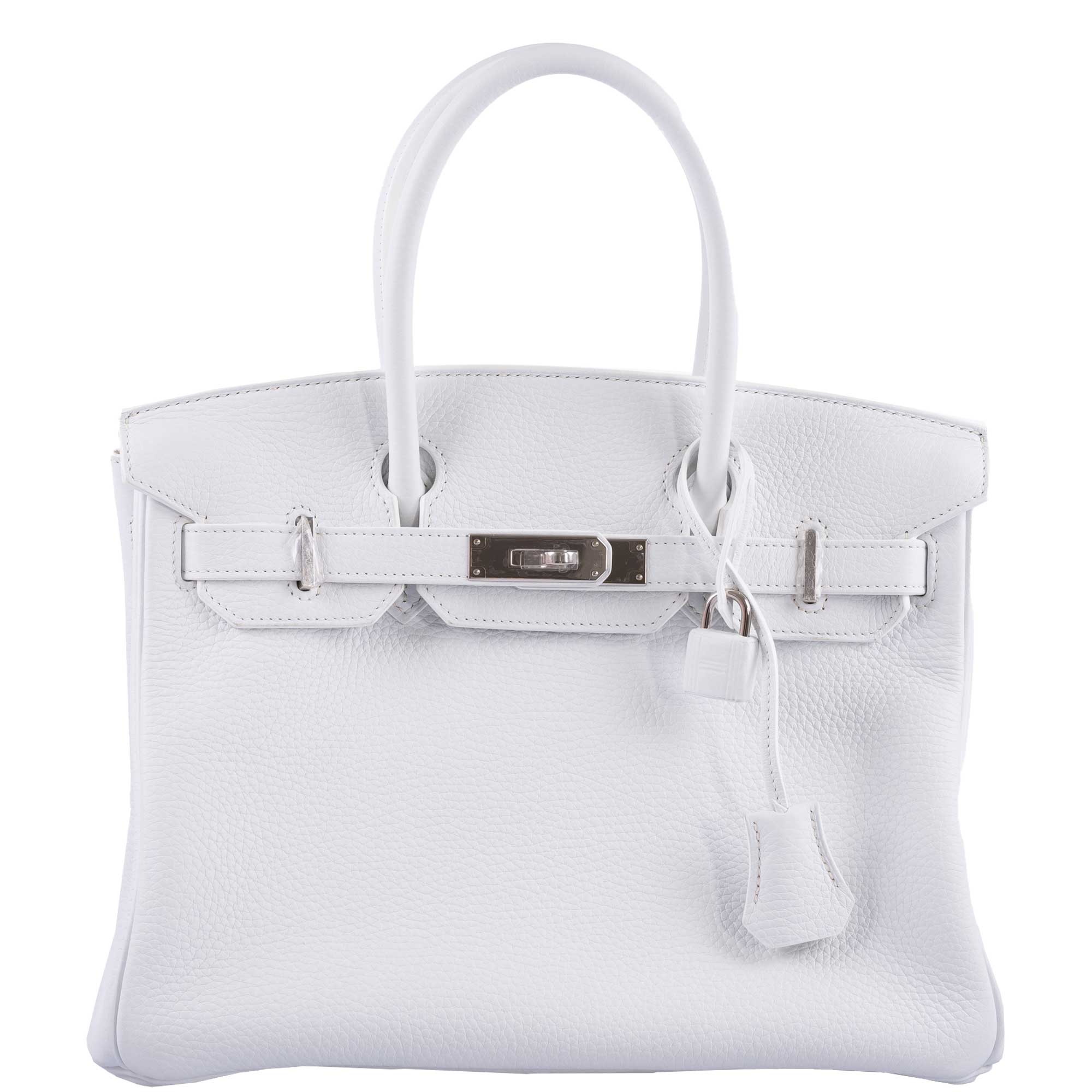 Hermès Birkin 30 White Clemence with Palladium Hardware - 2016, X