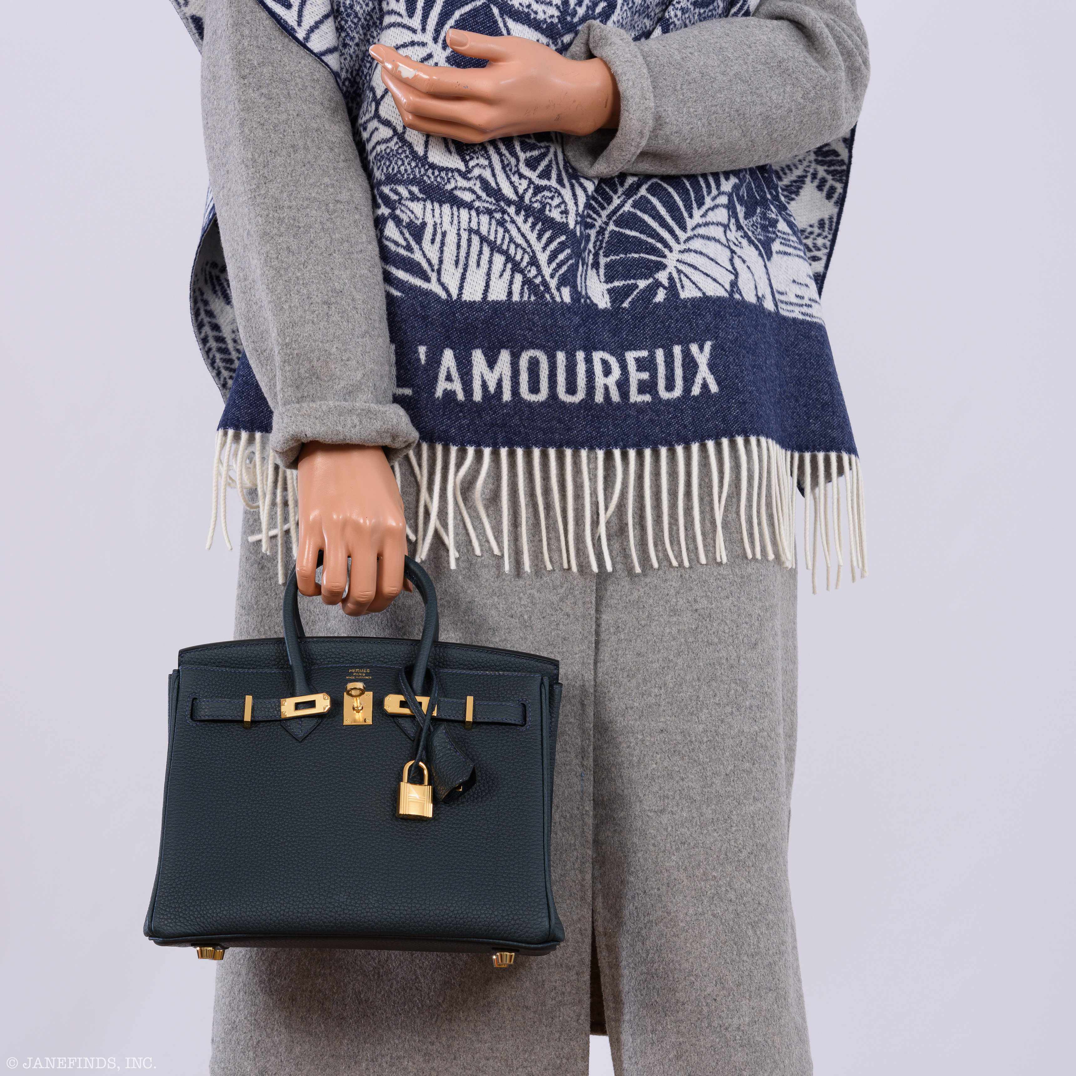 Hermès Birkin 25 Vert Rousseau Togo Gold Hardware