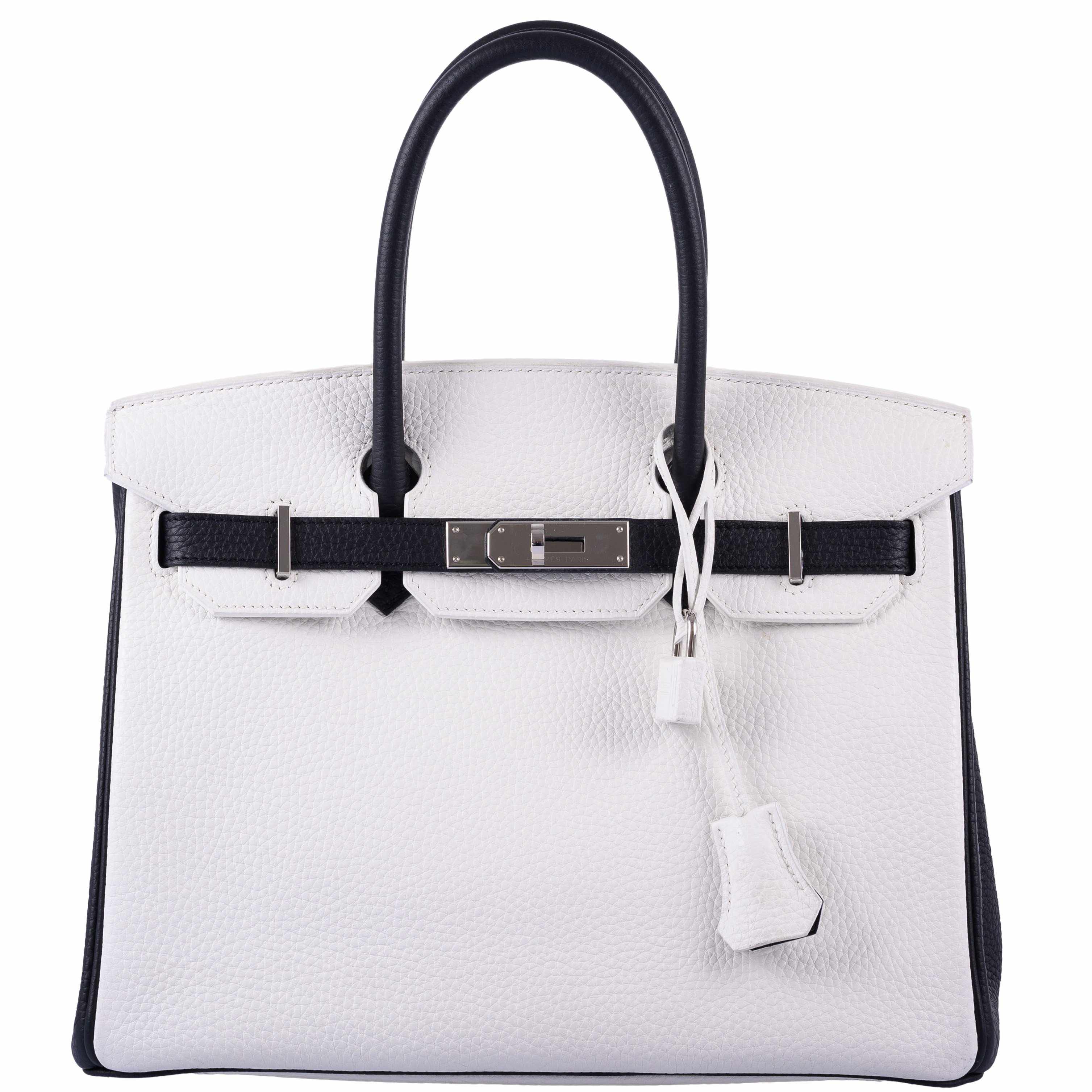 Hermès Birkin 30 HSS Black & White Togo Palladium Hardware - 2018, C