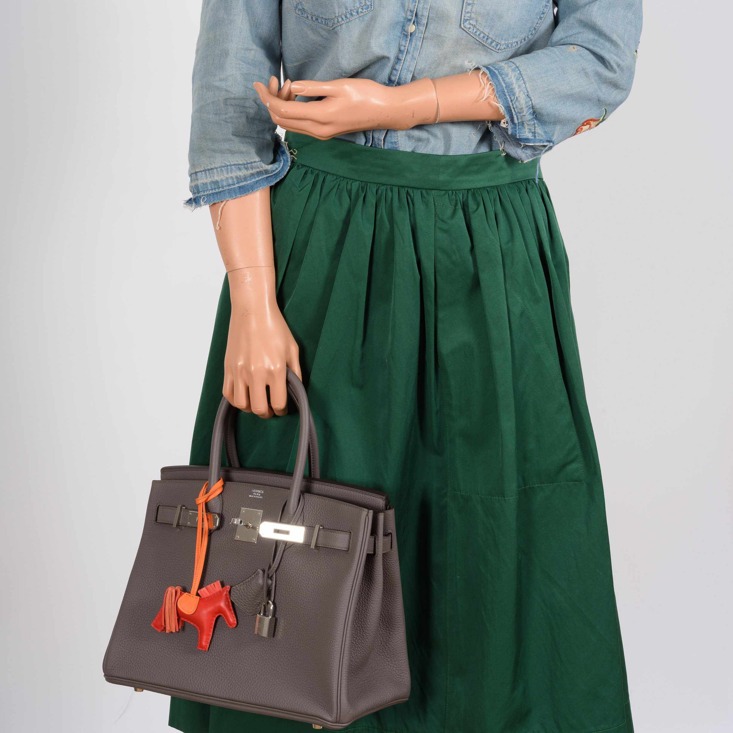 Hermès Birkin 30 Etaine Togo Palladium Hardware