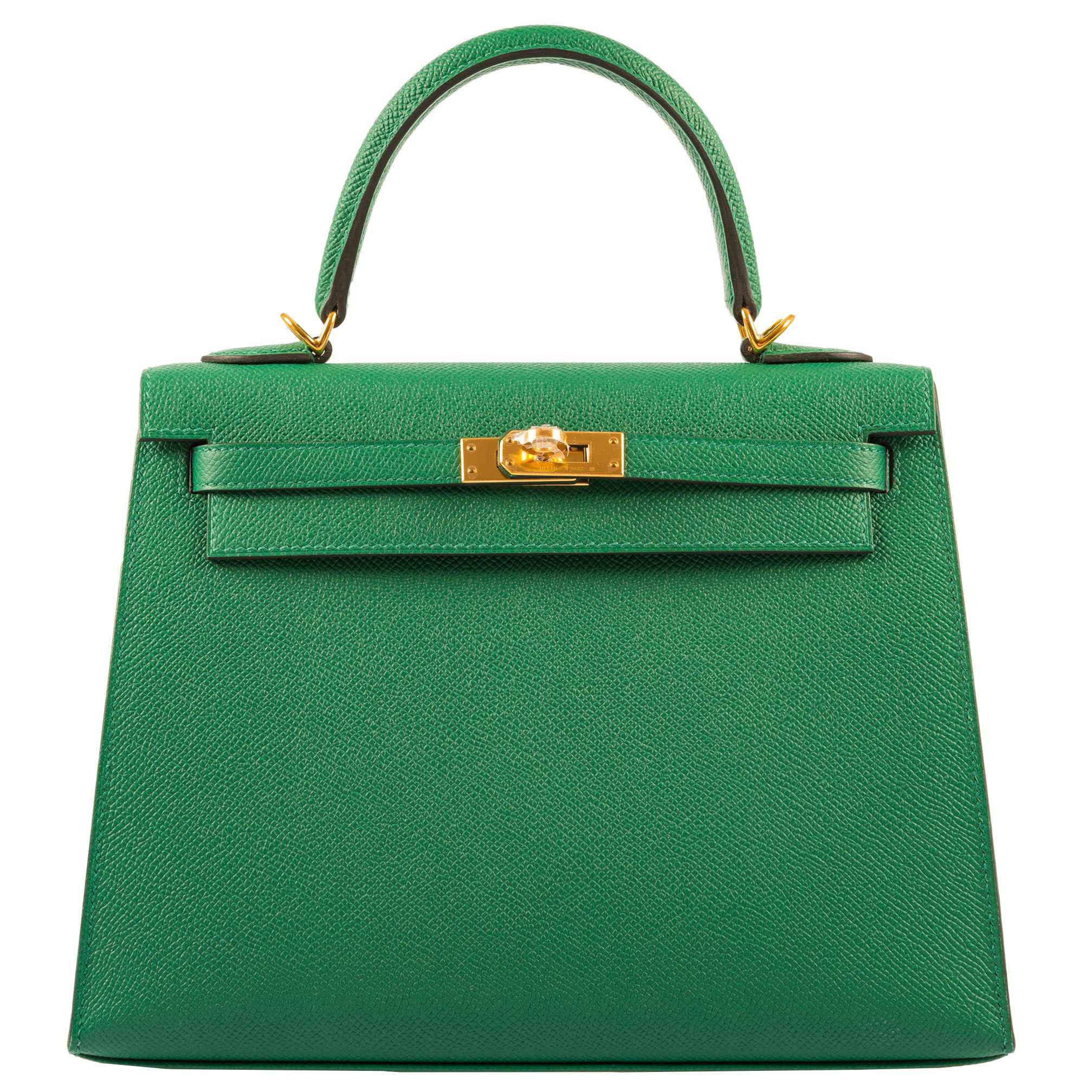 Hermès Kelly 25 Sellier Vert Vertigo Epsom Gold Hardware