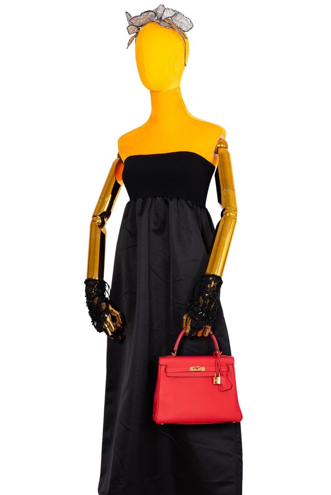 Hermès Kelly 25 Retourne Rouge de Coeur Togo with Gold Hardware