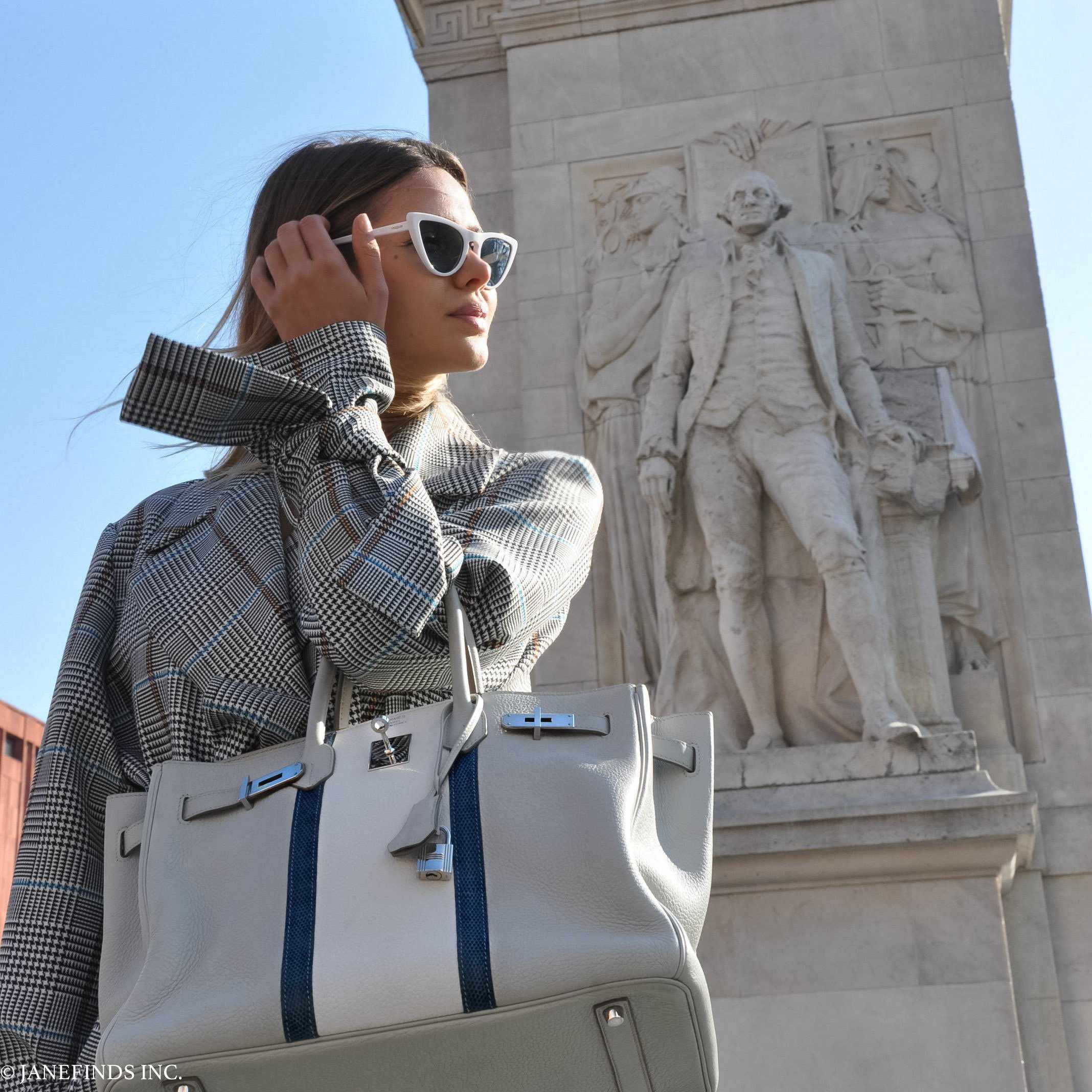 Hermès Birkin 35 Club Gris Perle Mykonos Lizard White Clemence Palladium Hardware