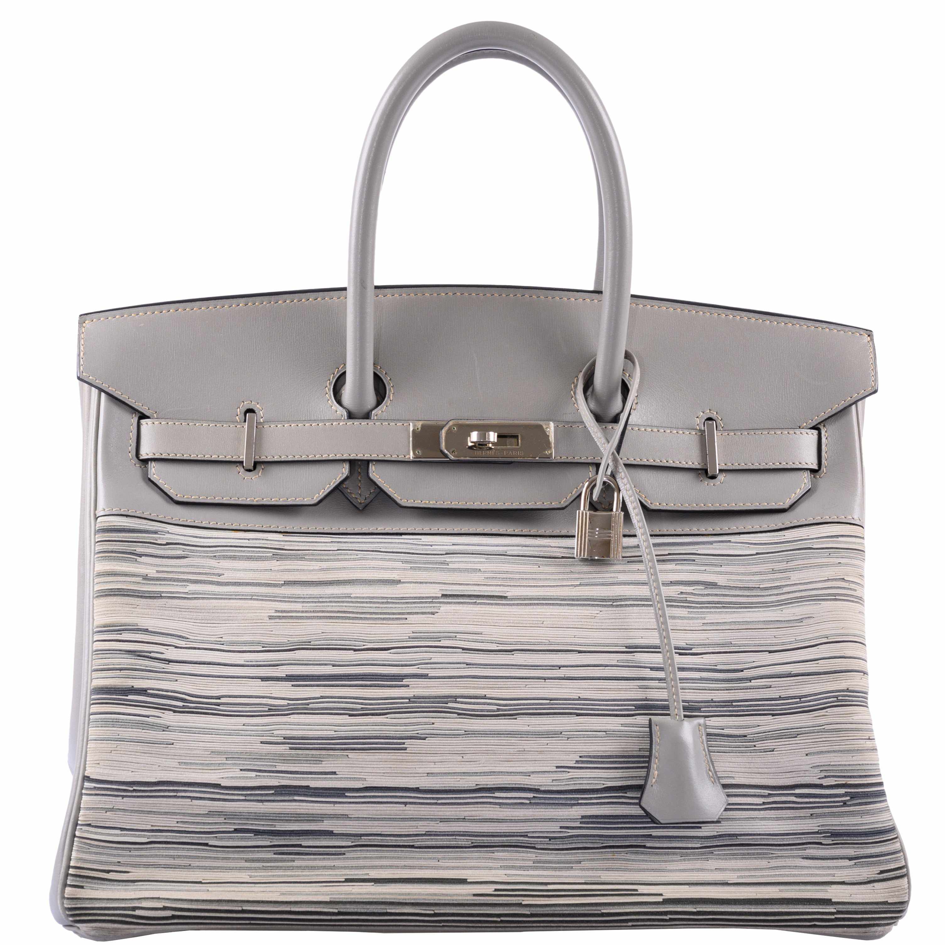 Hermès Birkin 35 Gris Perle Box & Vibrato Leather Palladium Hardware