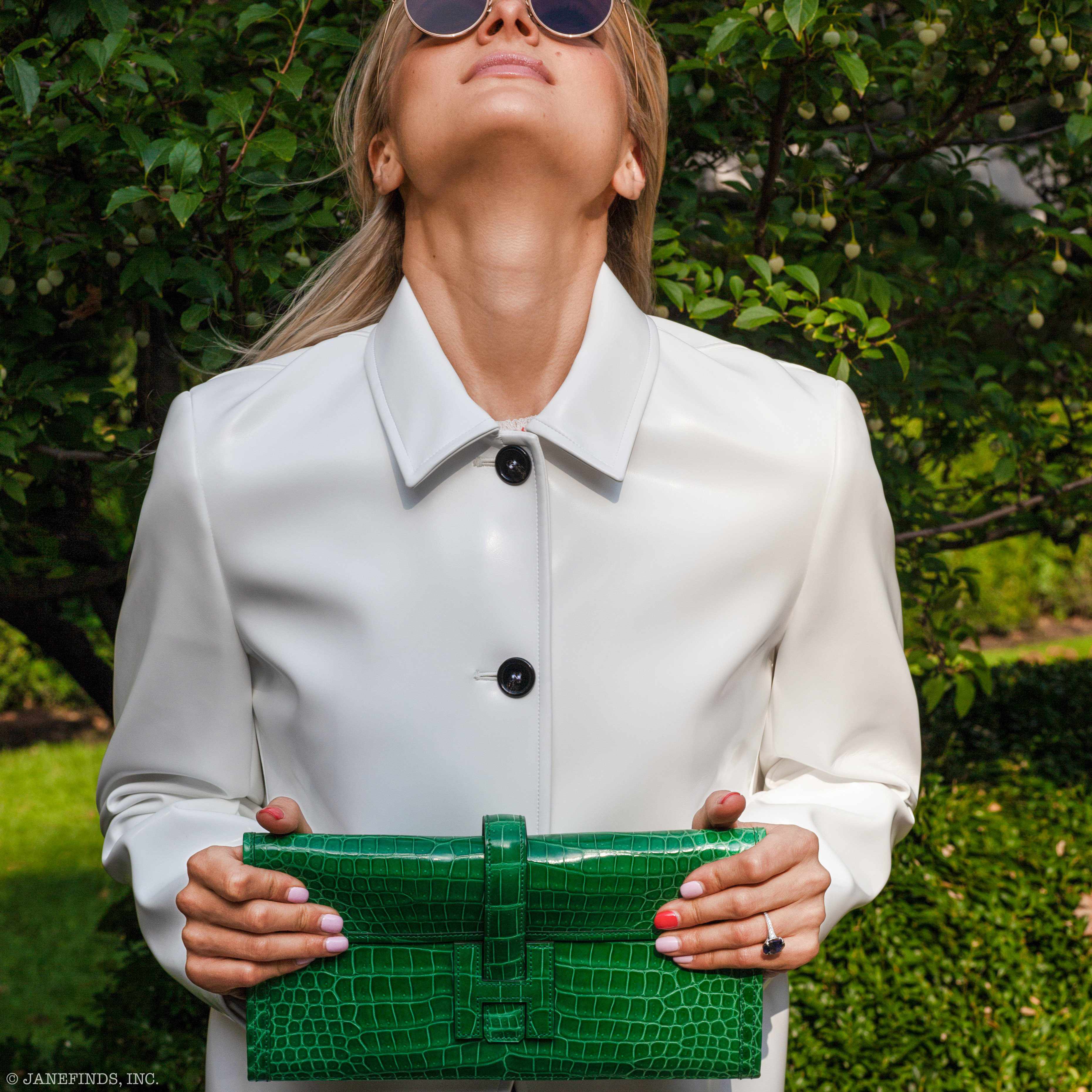 Hermès Jige Elan 29 Cactus Porosus Crocodile