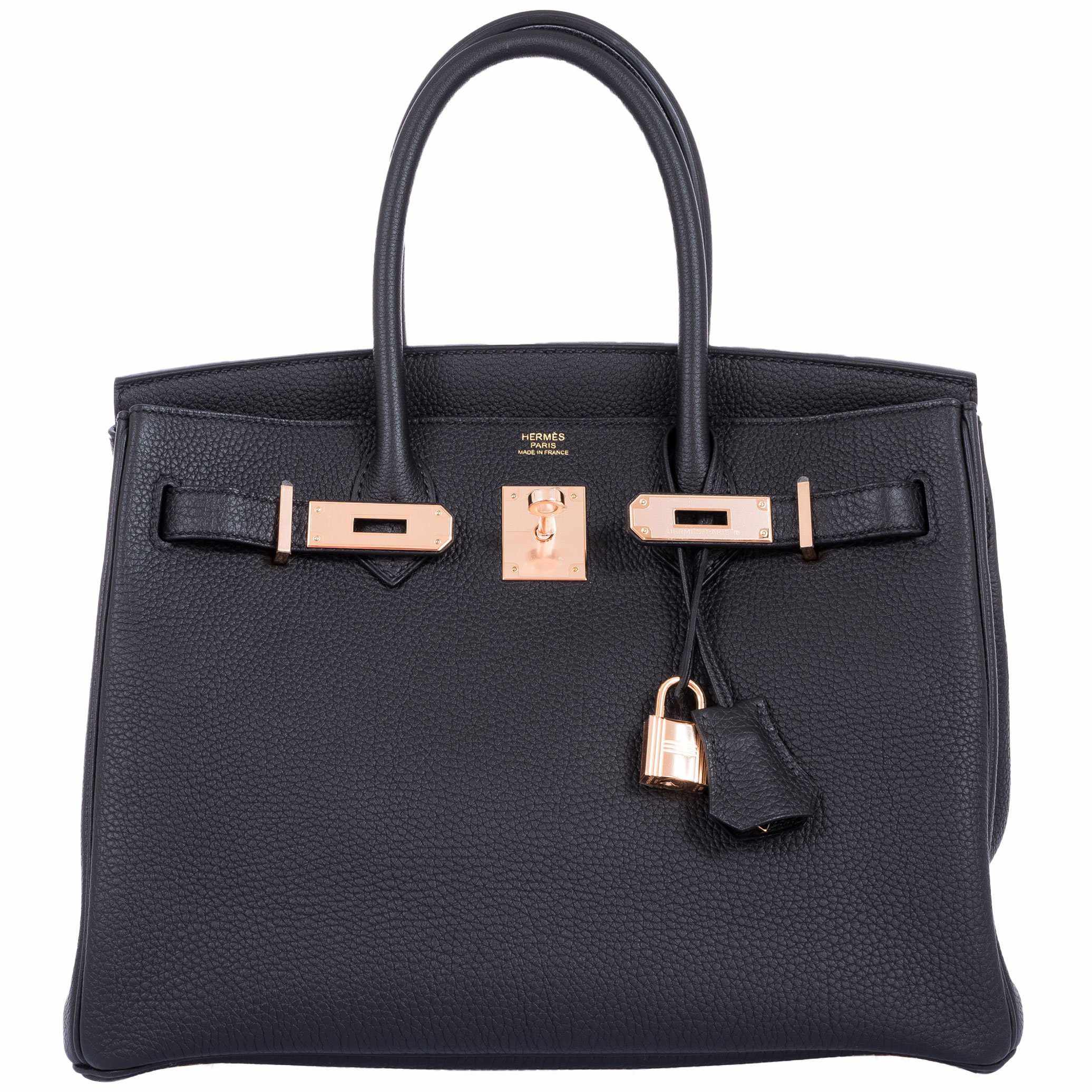 Hermès Birkin 30 Black Togo Rose Gold Hardware - 2019, D