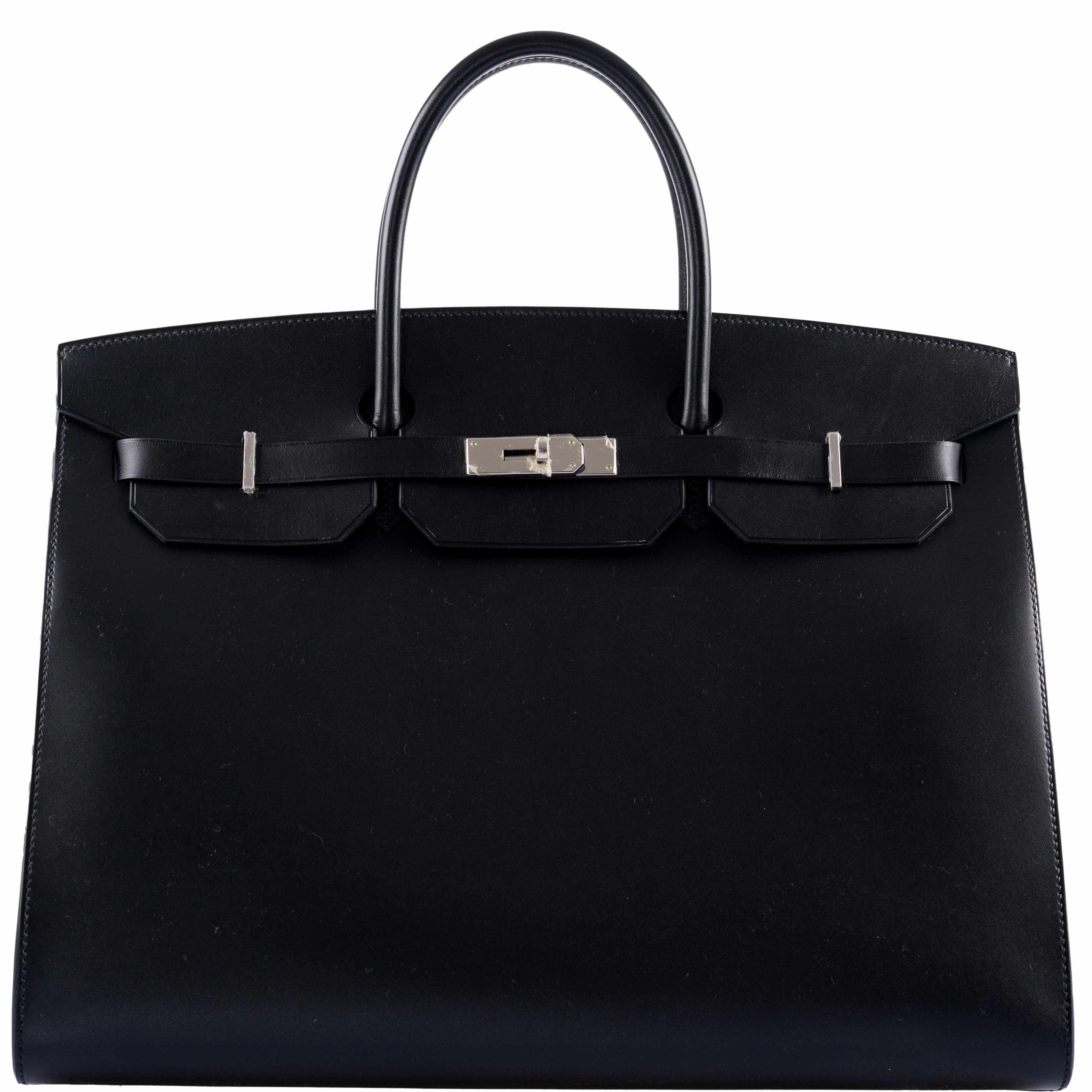 Hermès Birkin 40 Sellier Noir Hunter Vache Palladium Hardware - 2015, T