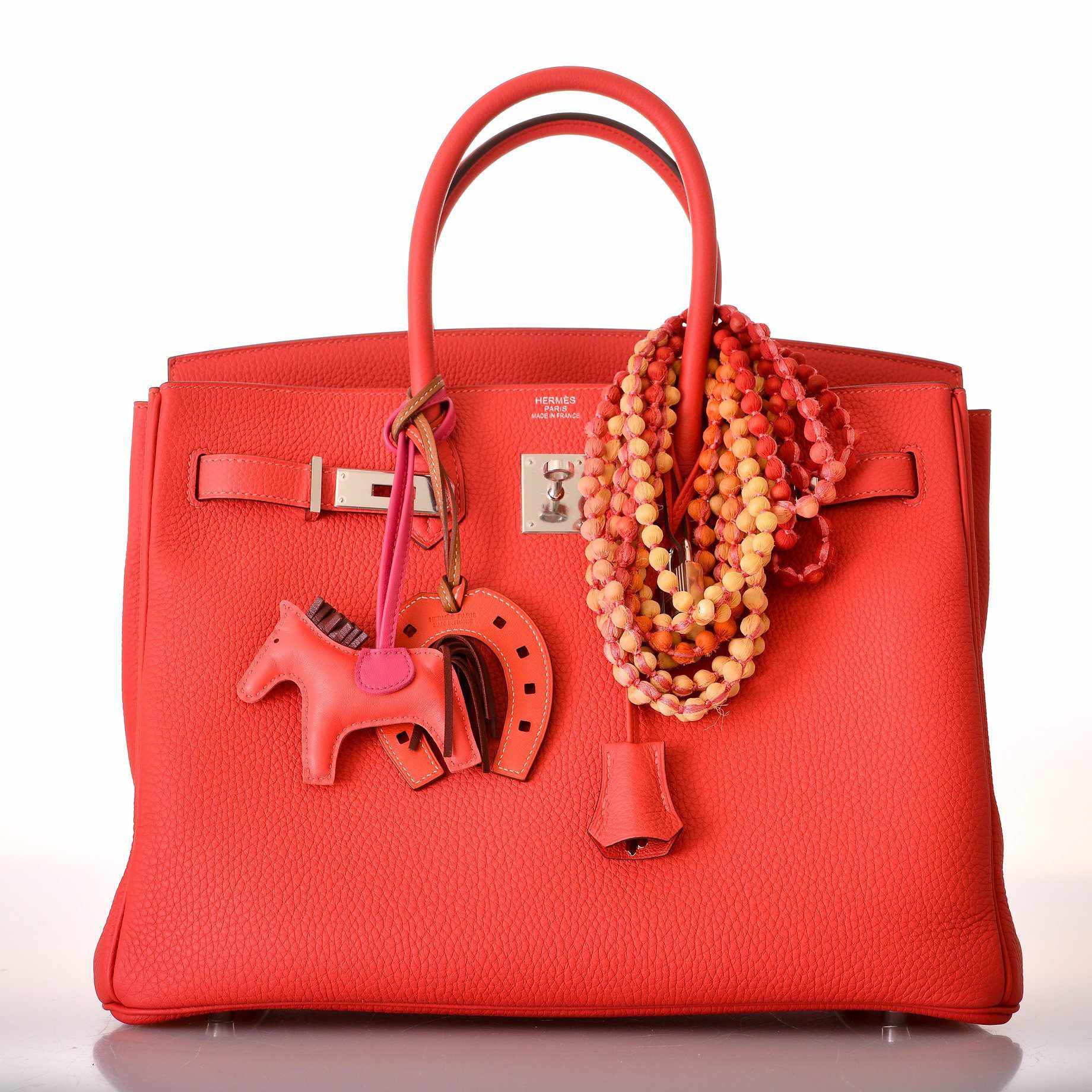 Hermès Birkin 30 Rouge Pivoine Clemence Palladium Hardware