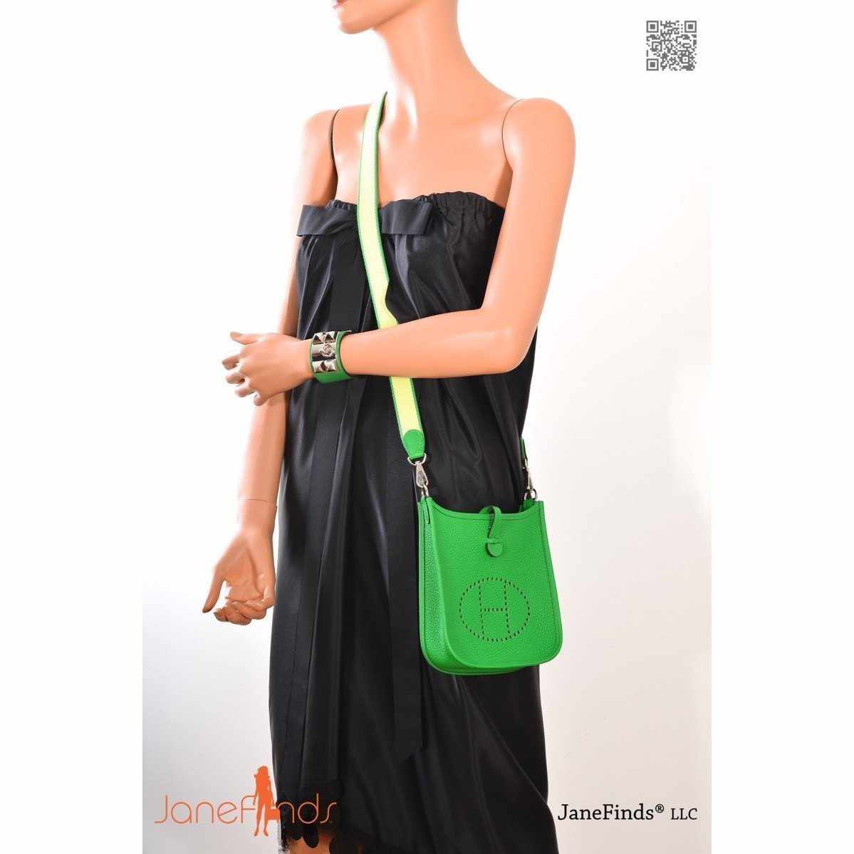 Hermès Evelyne Green Clemence Amazone Strap