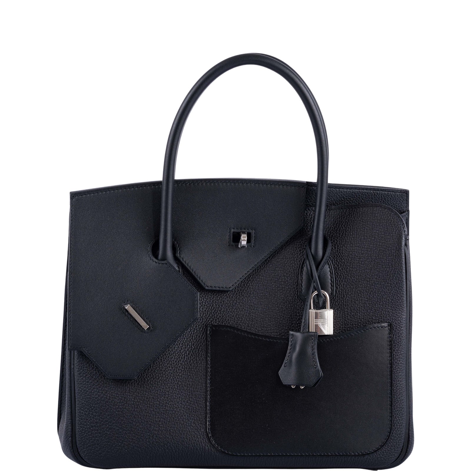 Hermès Birkin 30 Sellier en Désordre Black Togo and Swift Palladium Hardware