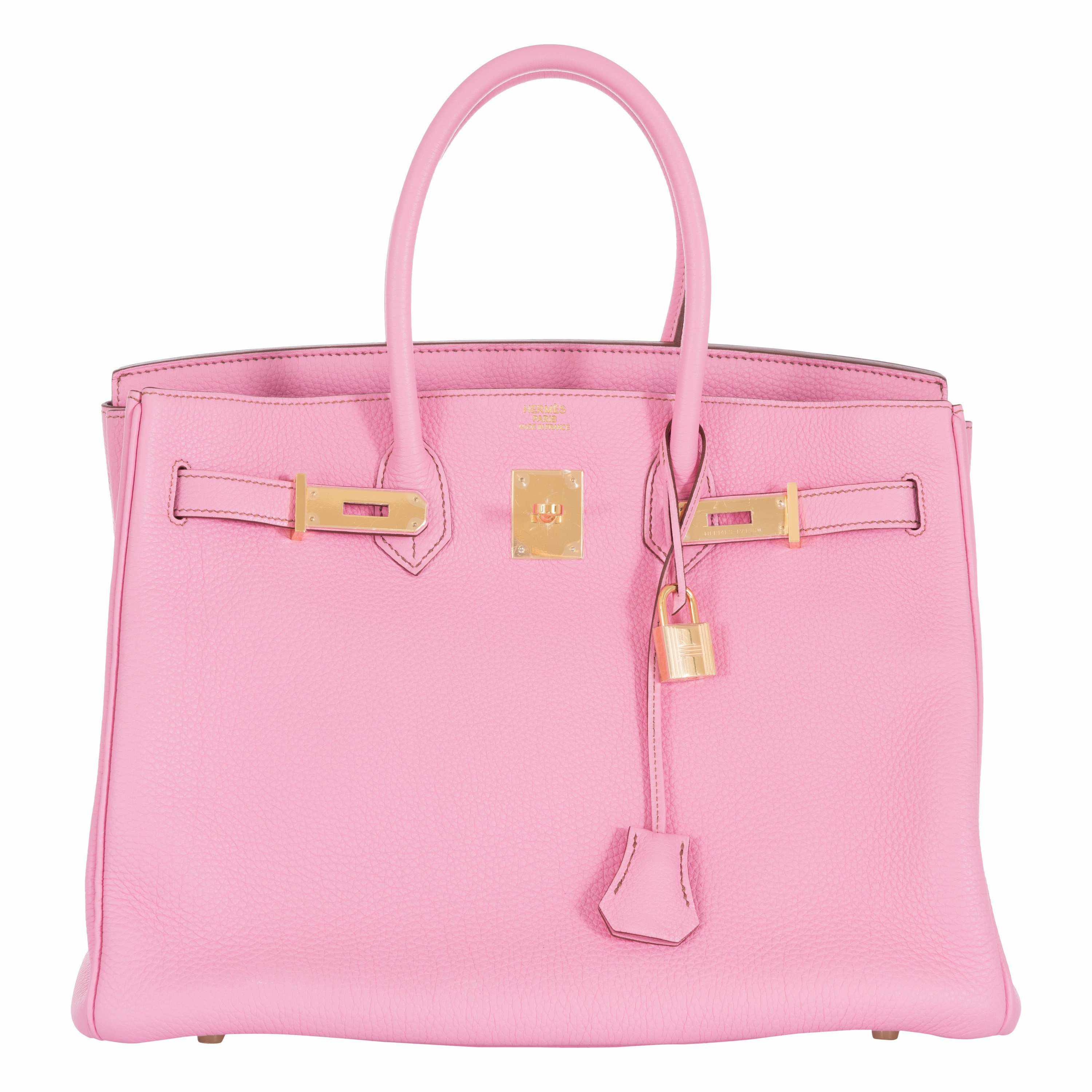 Hermès Birkin 35 Bubblegum 5P Pink Gold Hardware • Investment Bag