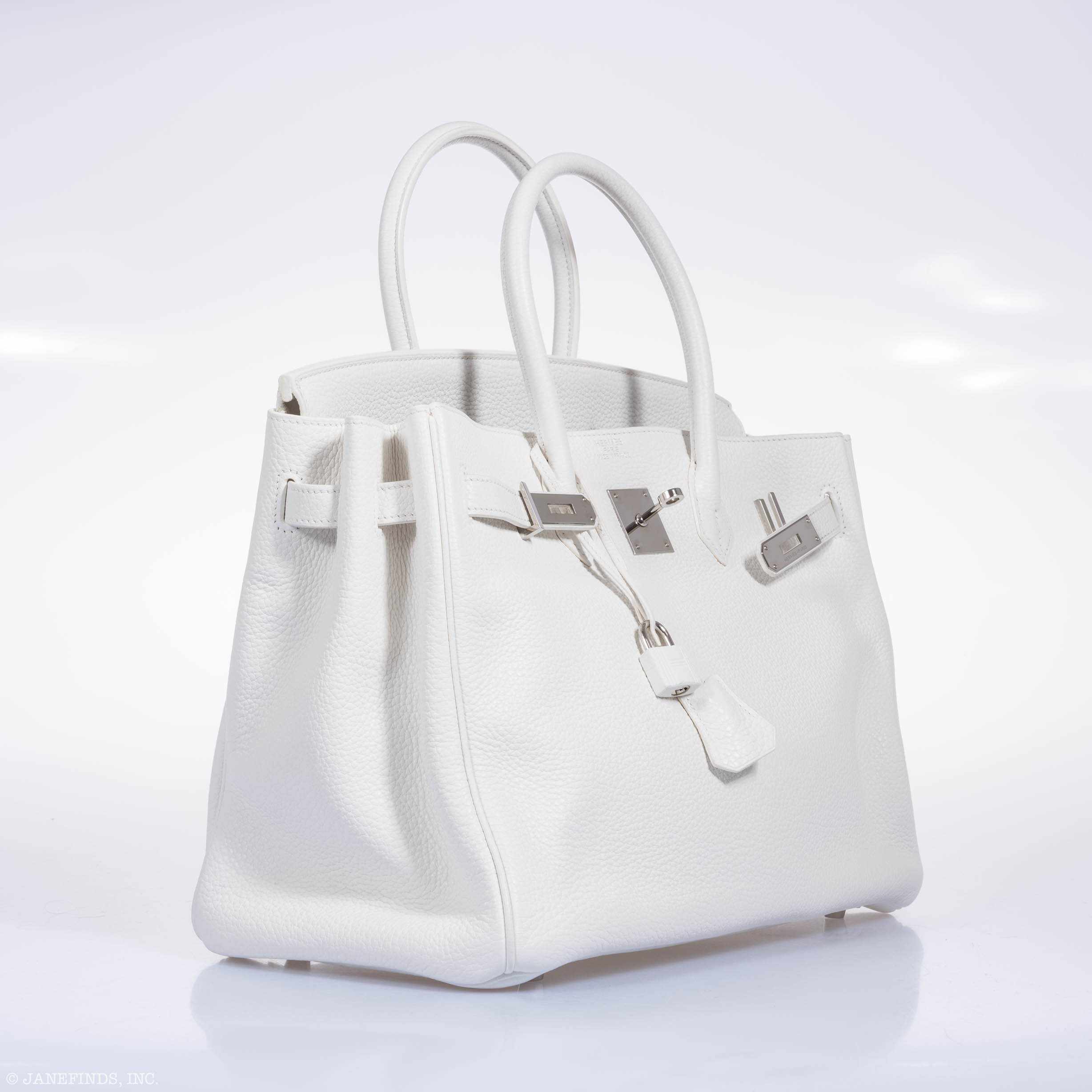 Hermès Birkin 35 White Taurillon Clemence Palladium Hardware