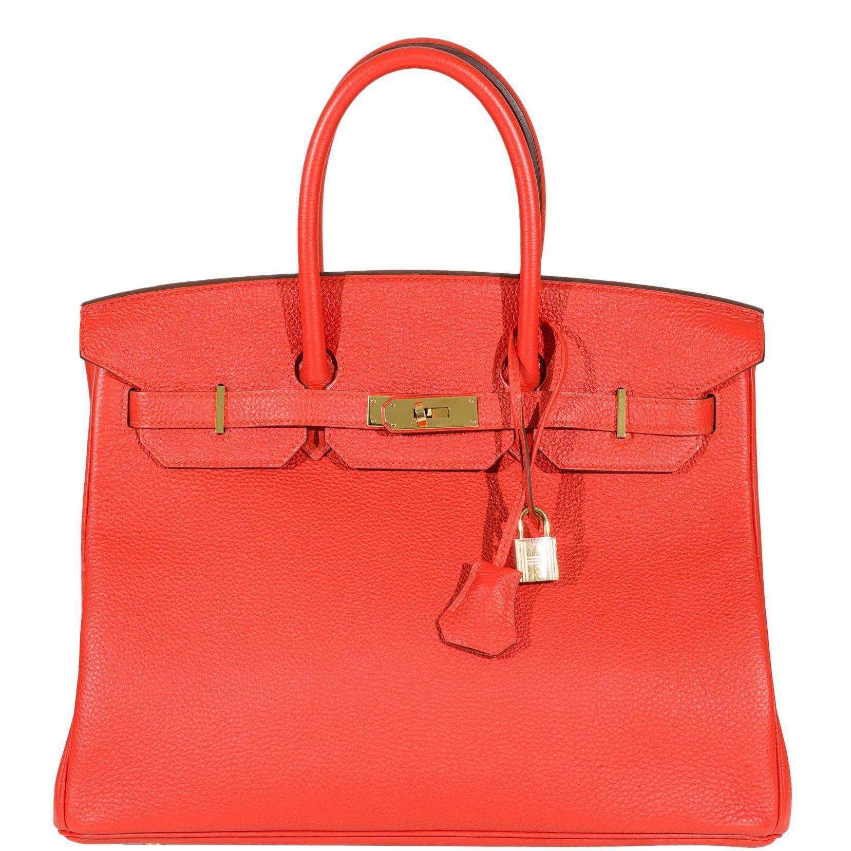 Hermès Birkin 35 Capucine Togo leather Gold Hardware - 2011, O Square