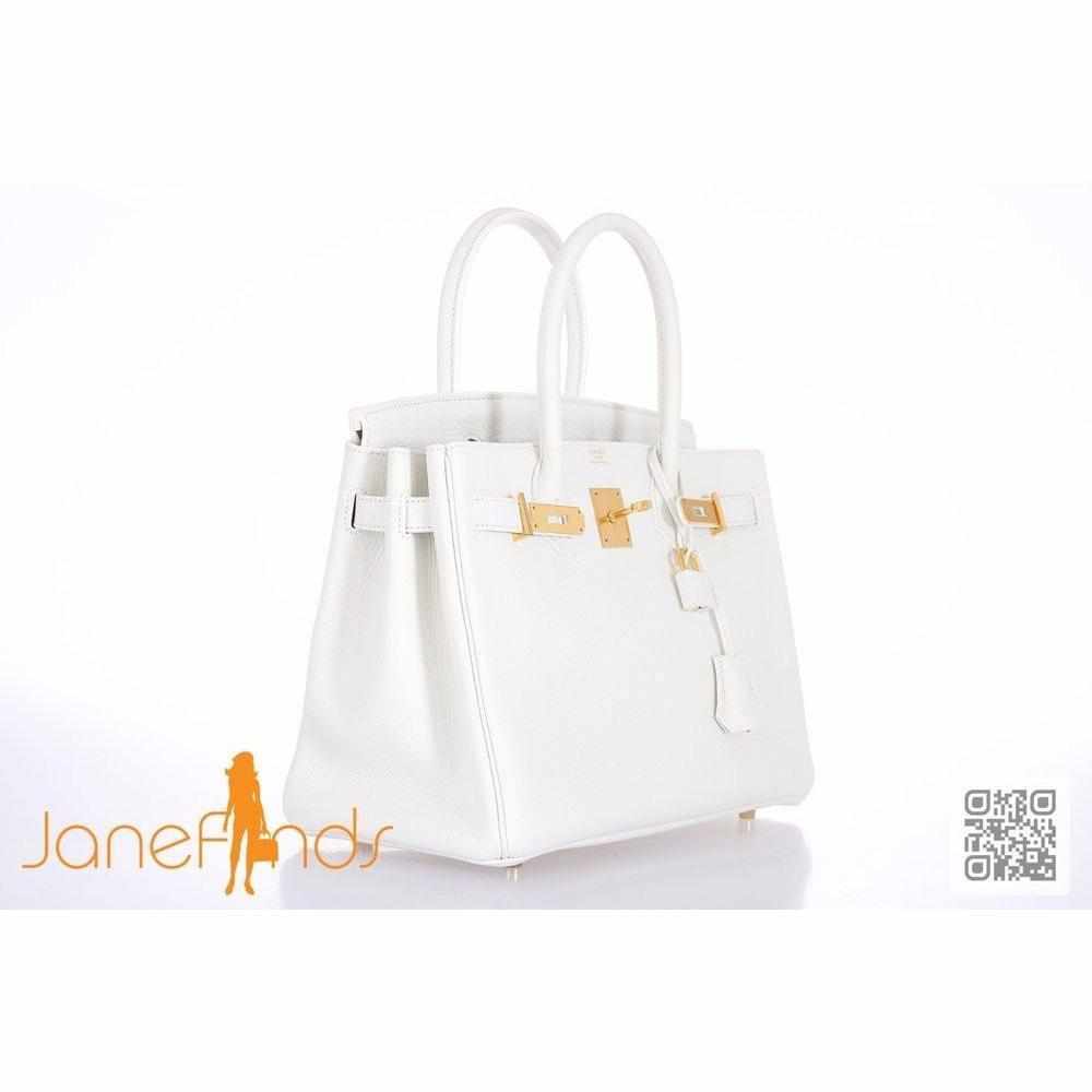 Hermès Birkin 30 White Togo Gold Hardware