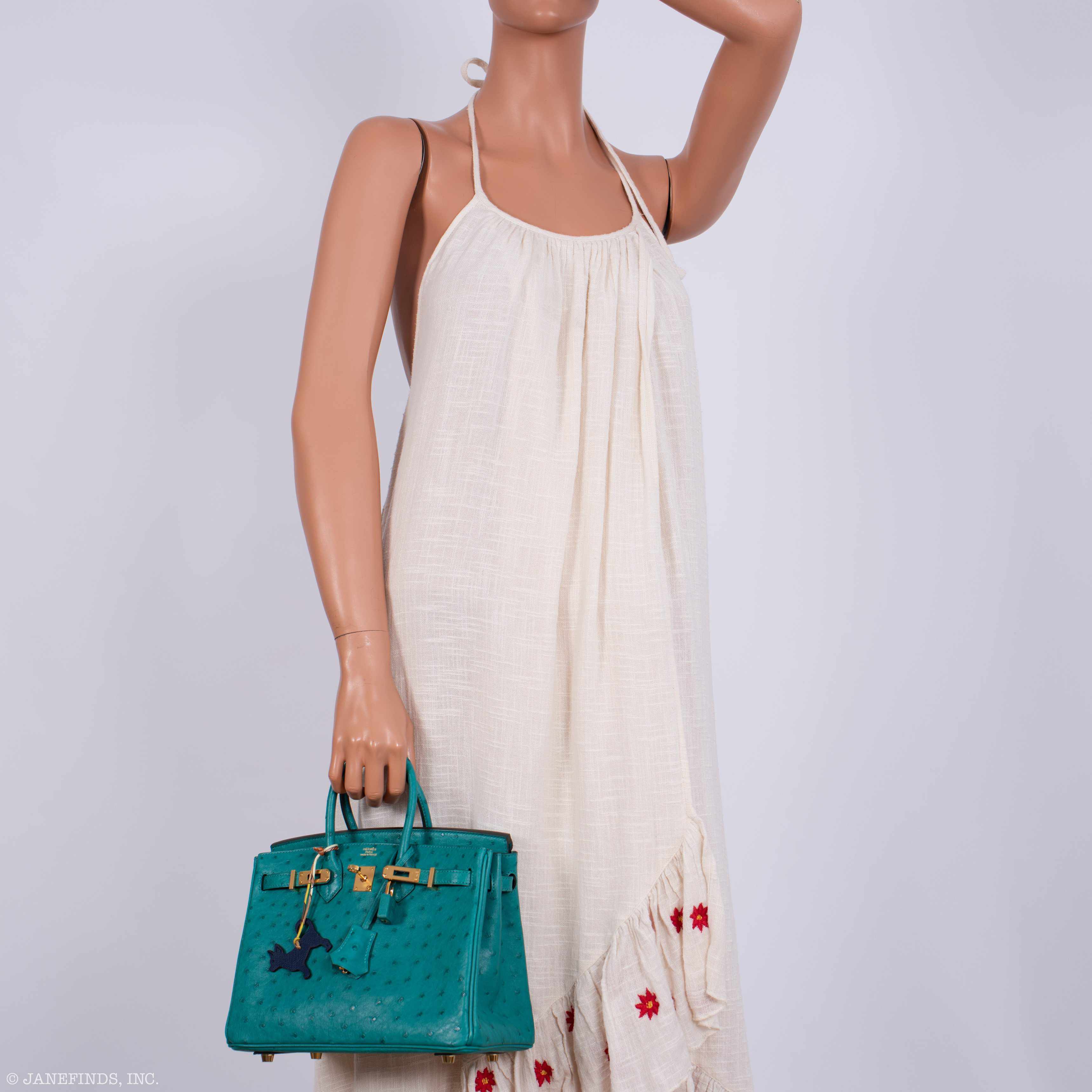 Hermès Birkin 25 Vert Verone Ostrich Gold Hardware - 2019, D