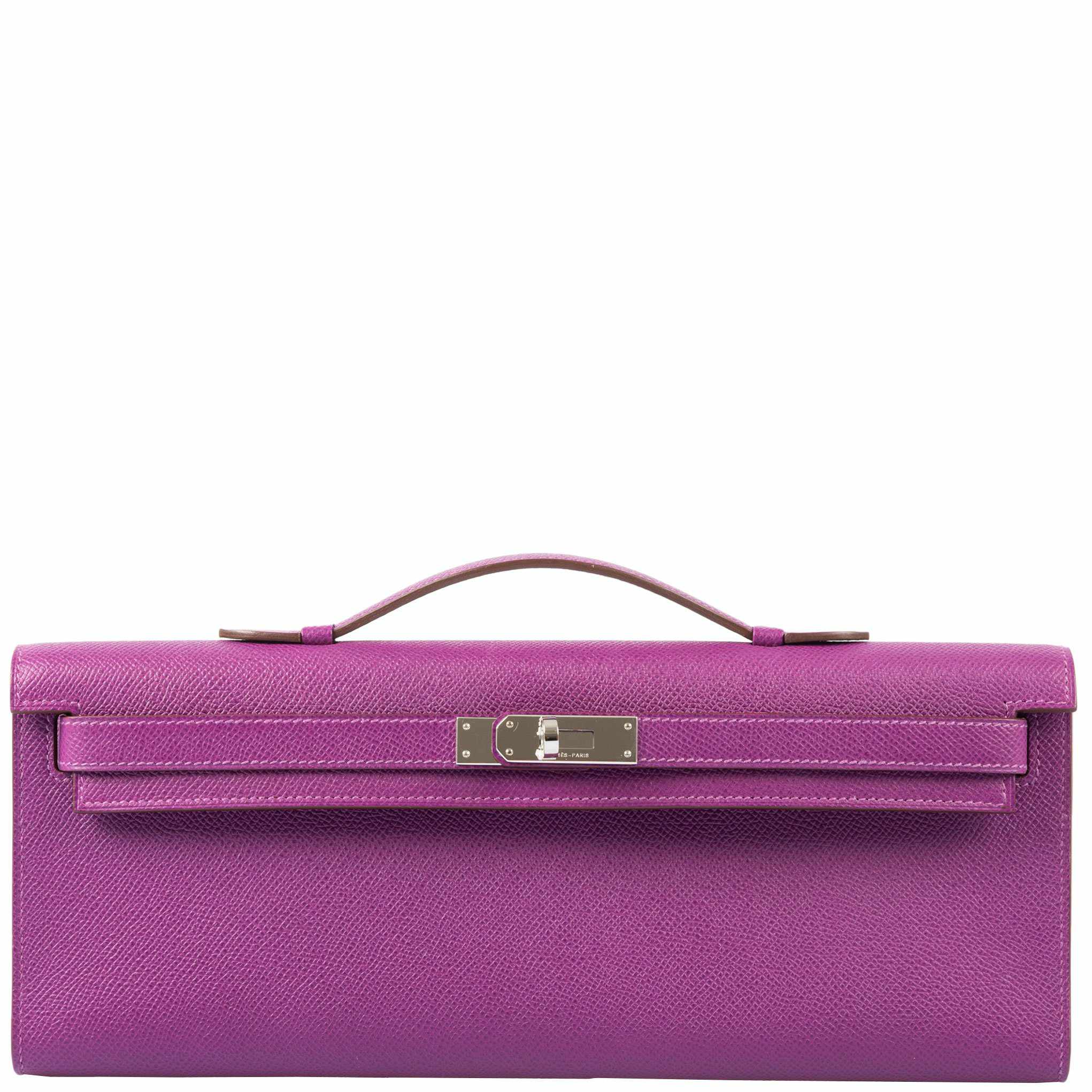 Hermès Kelly Cut Anemone Epsom Palladium Hardware