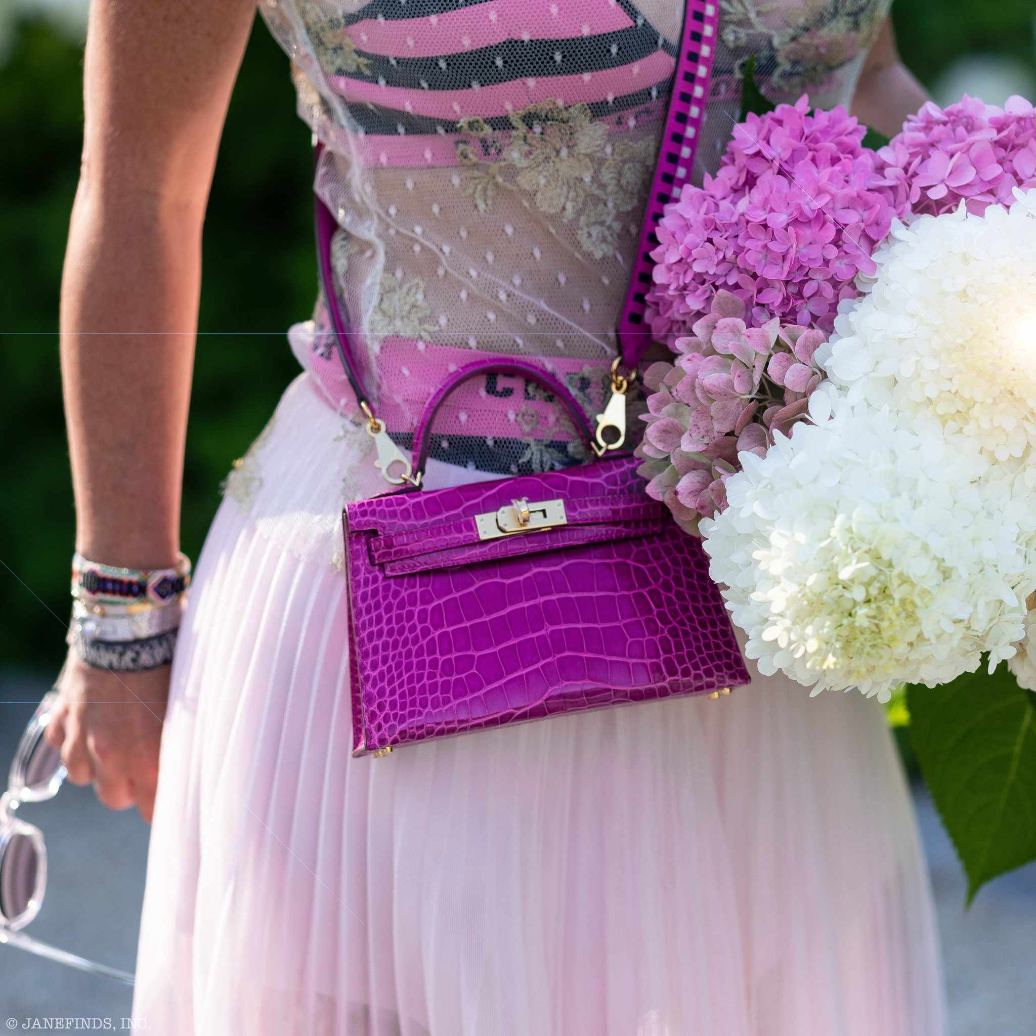 Hermès Kelly 20 Mini II Sellier Rose Scheherazade Alligator Palladium Hardware - 2019