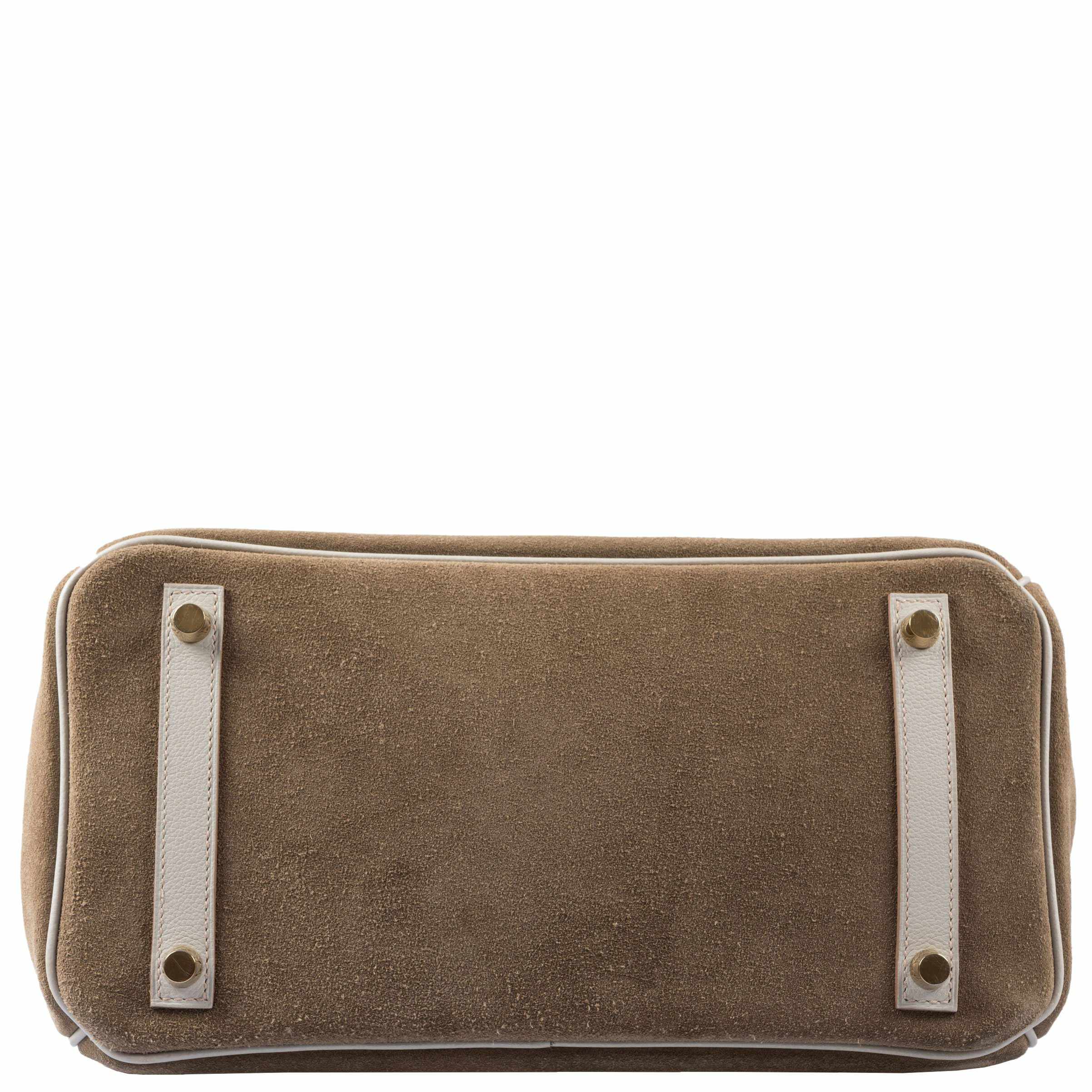 Hermès Birkin 30 Grizzly Gris Perle Swift & Suede Permabrass Hardware