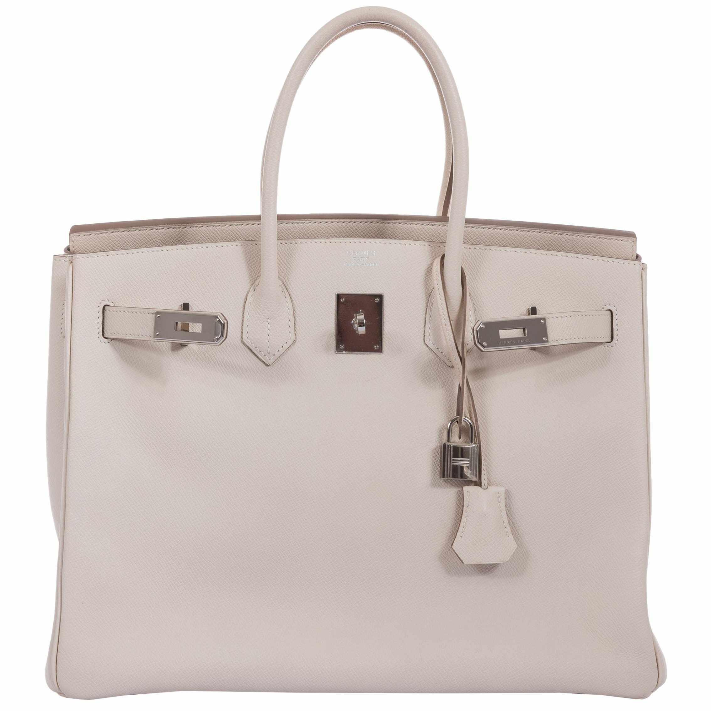 Hermès Birkin 35 Craie Epsom Palladium Hardware