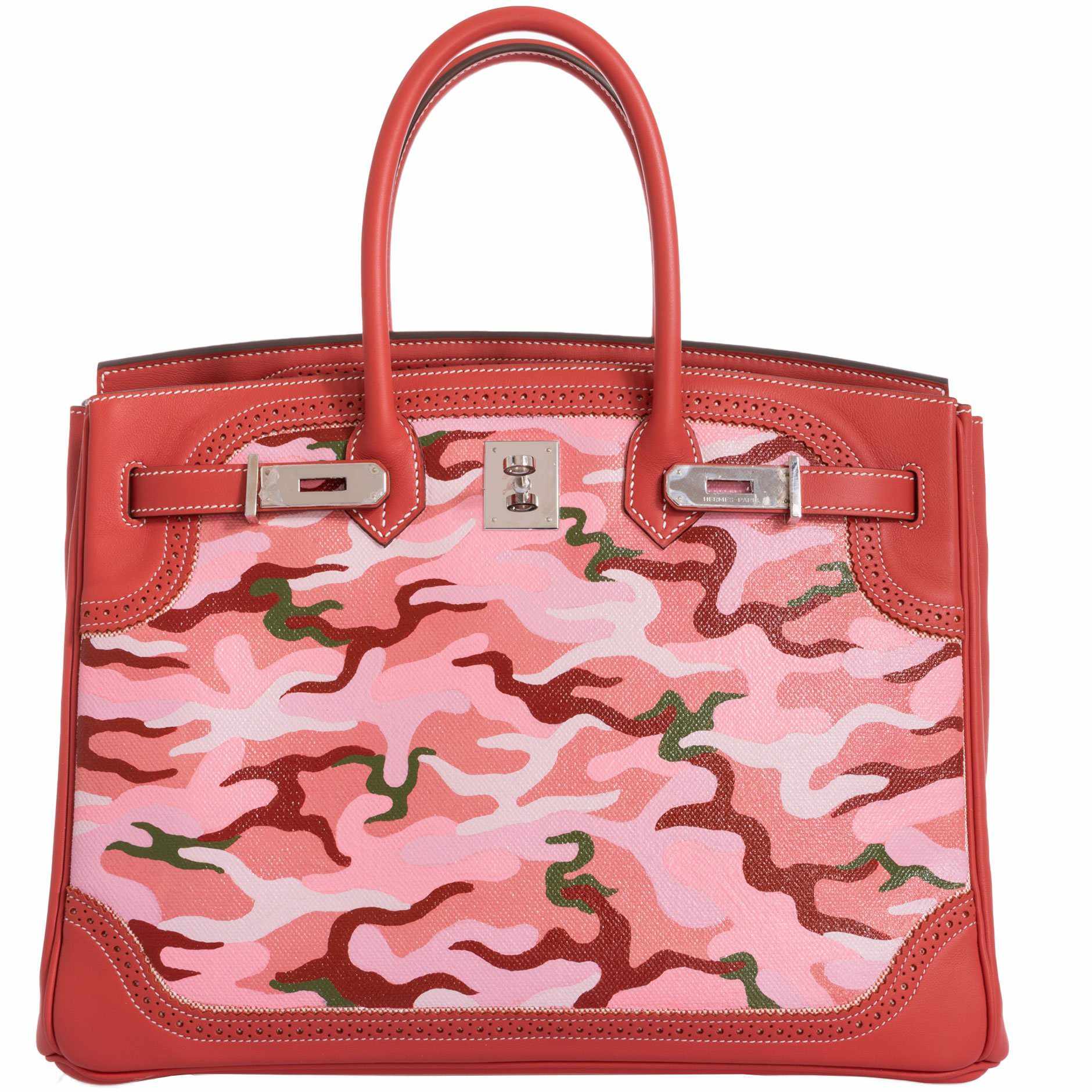 Hermès Birkin 35 Ghillies Sanguine Swift Toile 