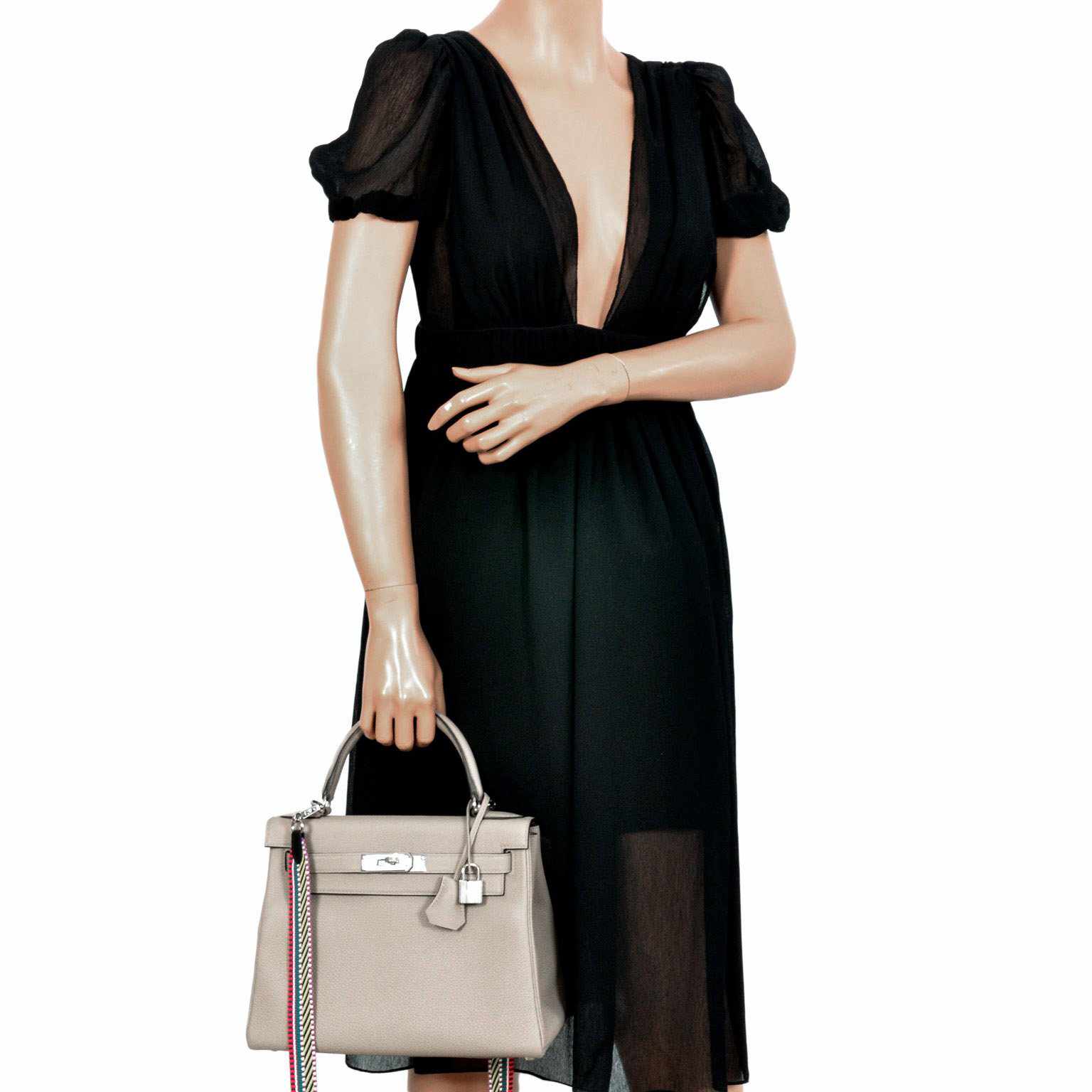 Hermès Kelly 28 Retourne Gris Asphalte Togo Palladium Hardware