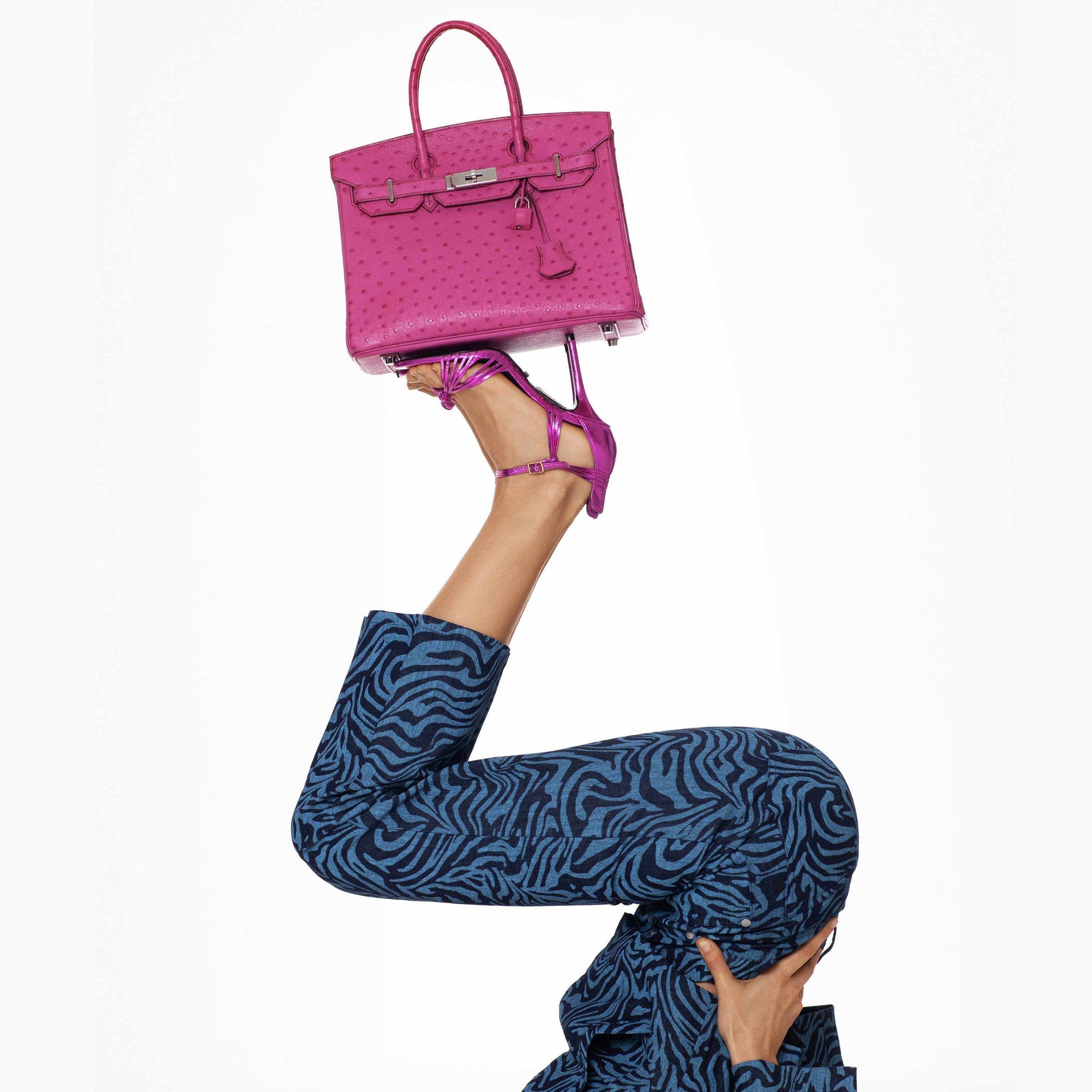Hermès Birkin 30 Fuchsia Ostrich Palladium Hardware