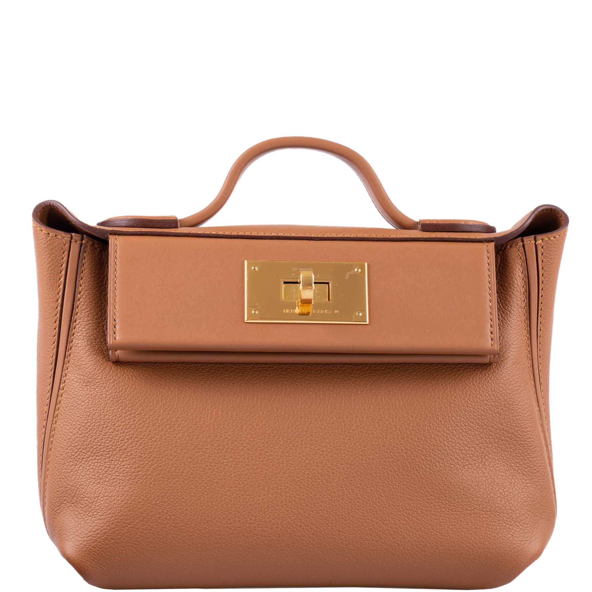 Hermès 24/24 21 Gold Evercolor and Swift Leather Gold Hardware - 2021, Z