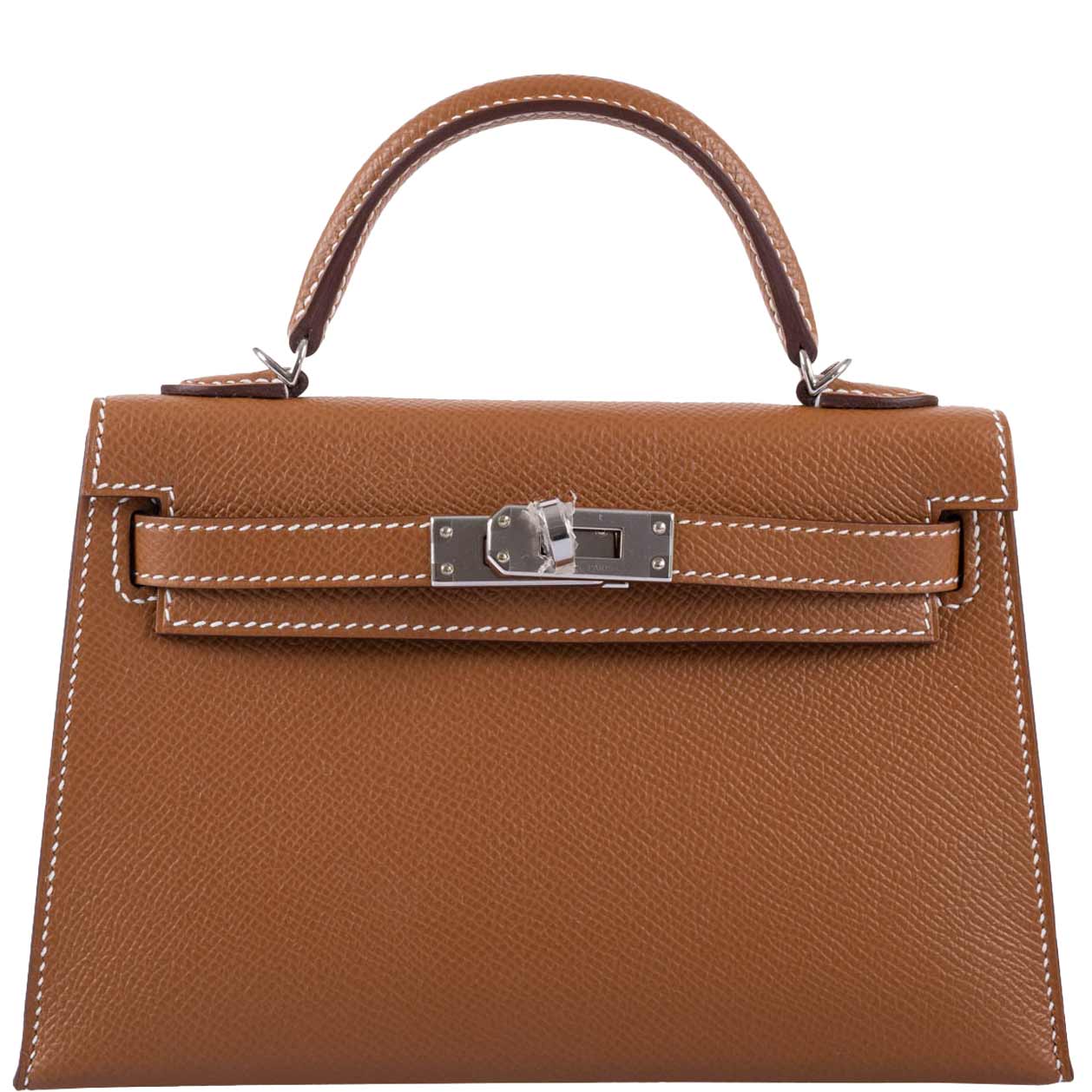 Hermès Kelly 20 Mini II Sellier Gold Epsom Palladium Hardware - 2020, Y