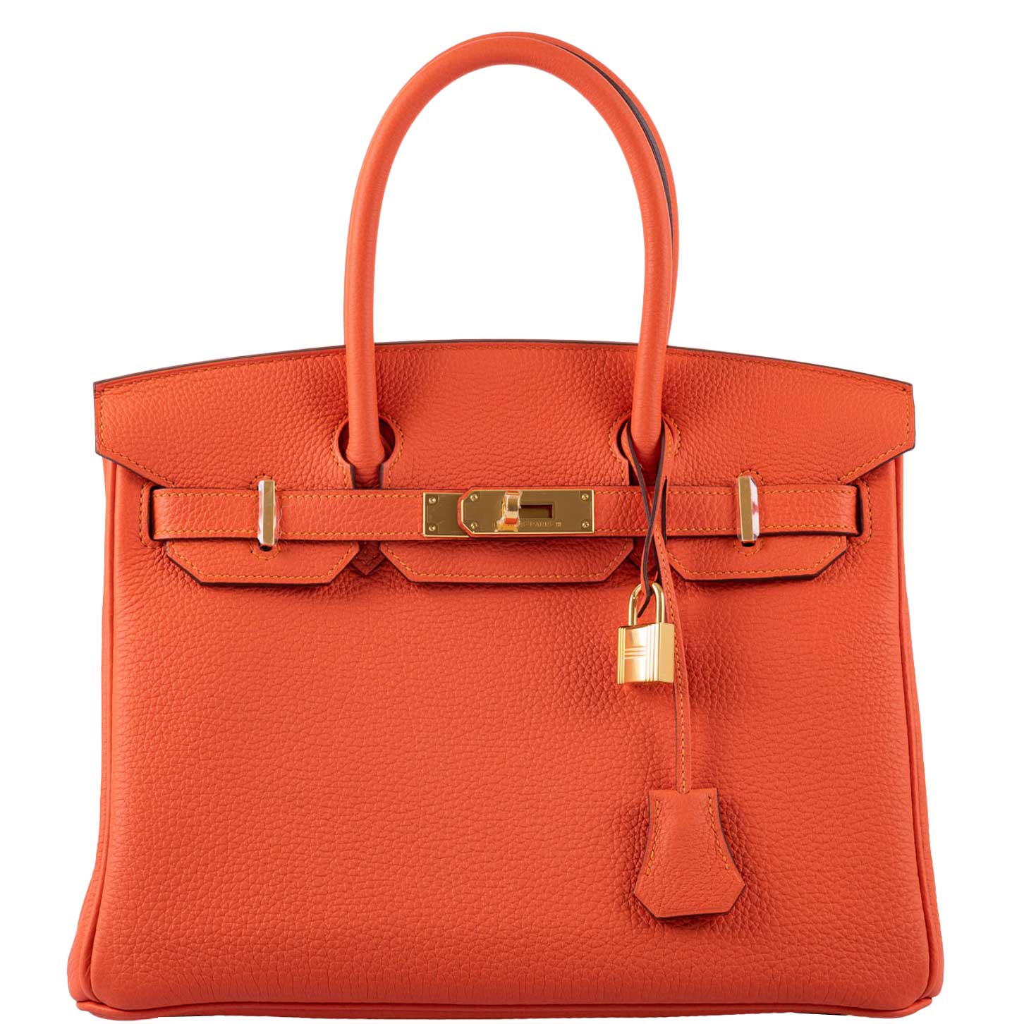 Hermès Birkin 30 Feu Togo Gold Hardware - 2020, Y