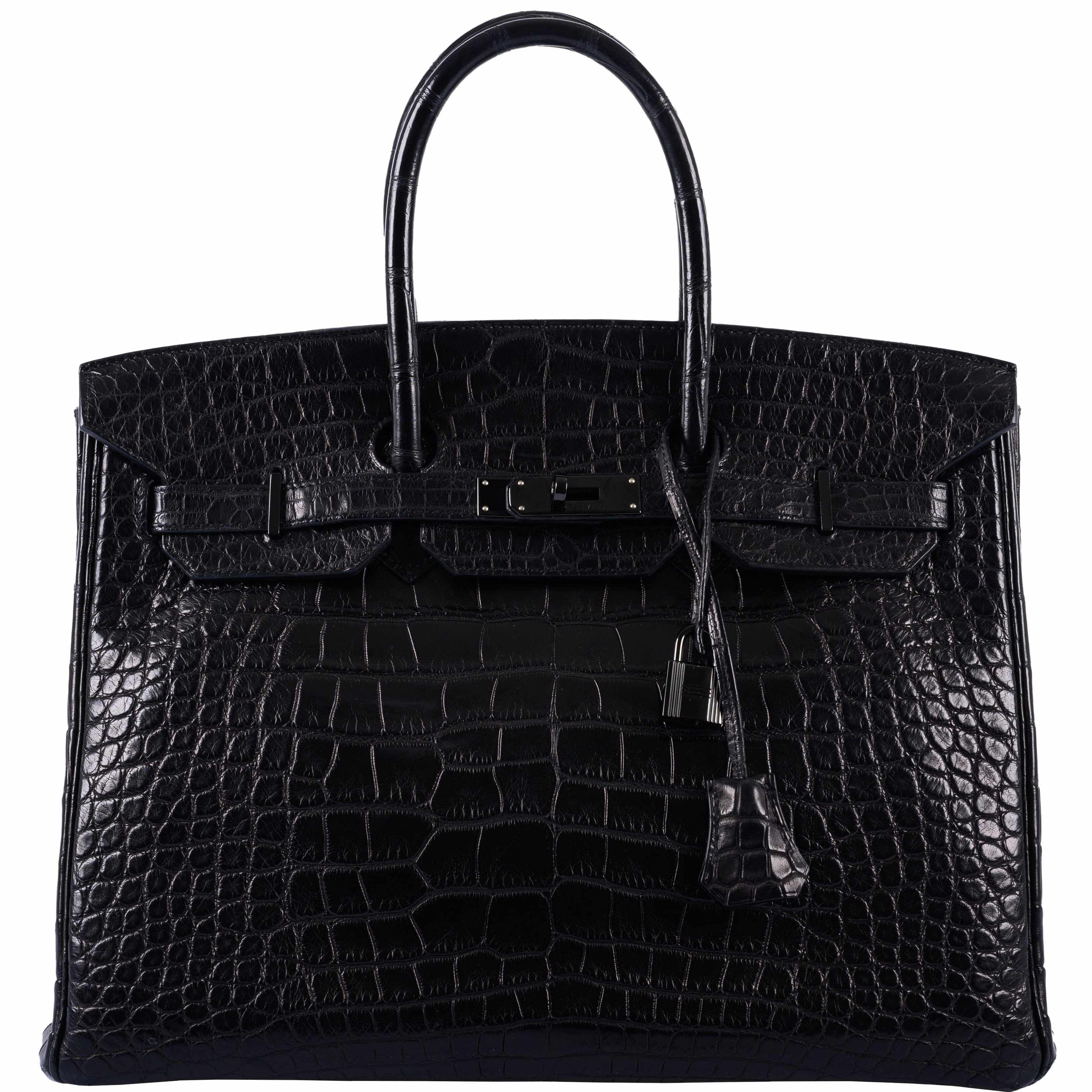 Hermès Birkin 35 SO BLACK Matte Alligator PVD Hardware - 2011, O Square
