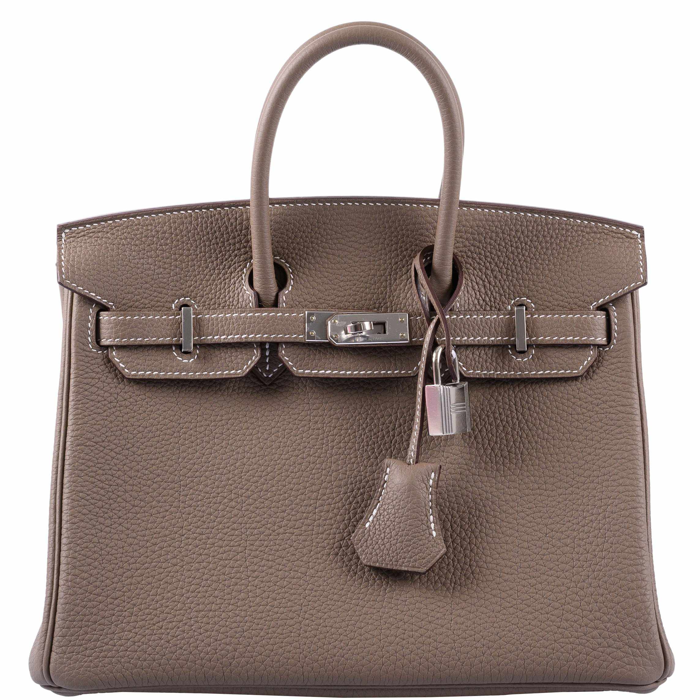 Hermès Birkin 25 Etoupe Togo Palladium Hardware - 2019, D