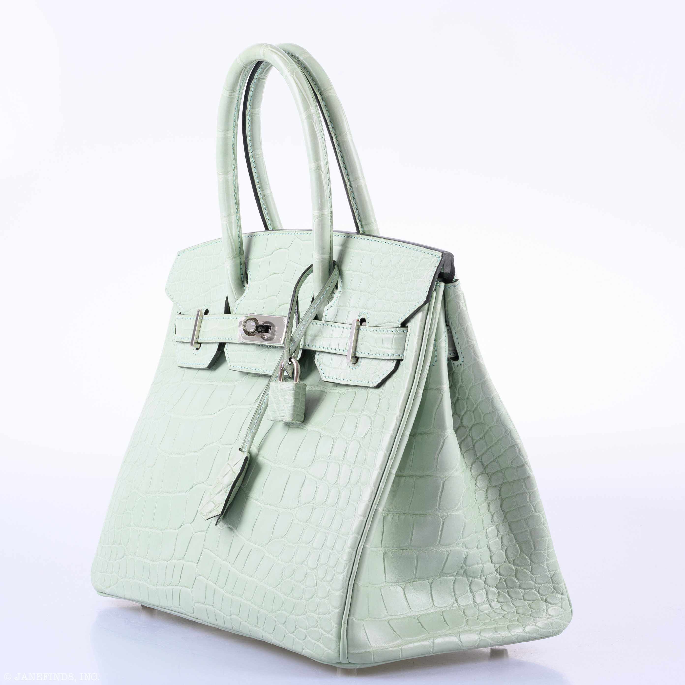 Hermès Birkin 30 Vert D'Eau Matte Alligator Palladium Hardware