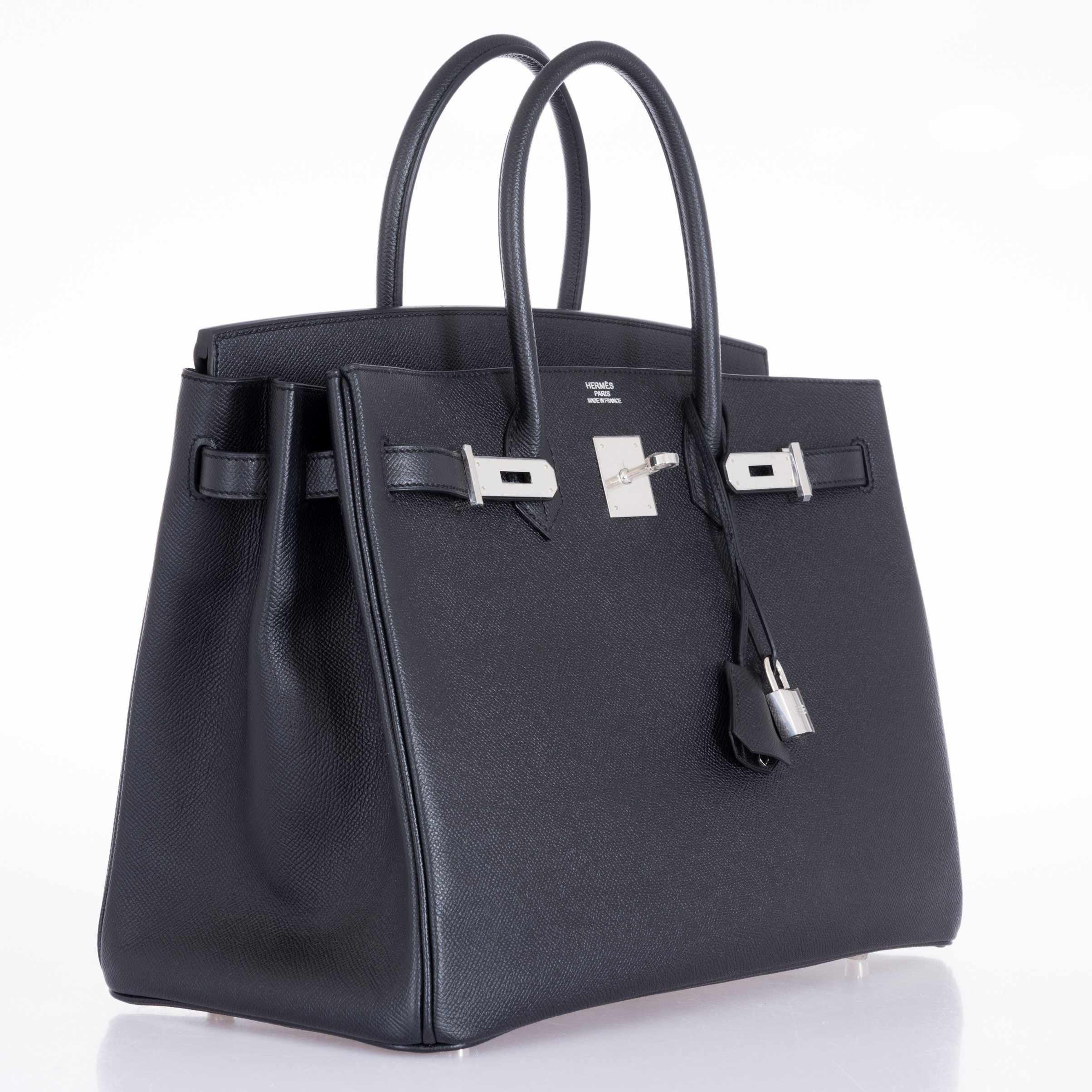 Hermès Birkin 35 Black Epsom Palladium Hardware