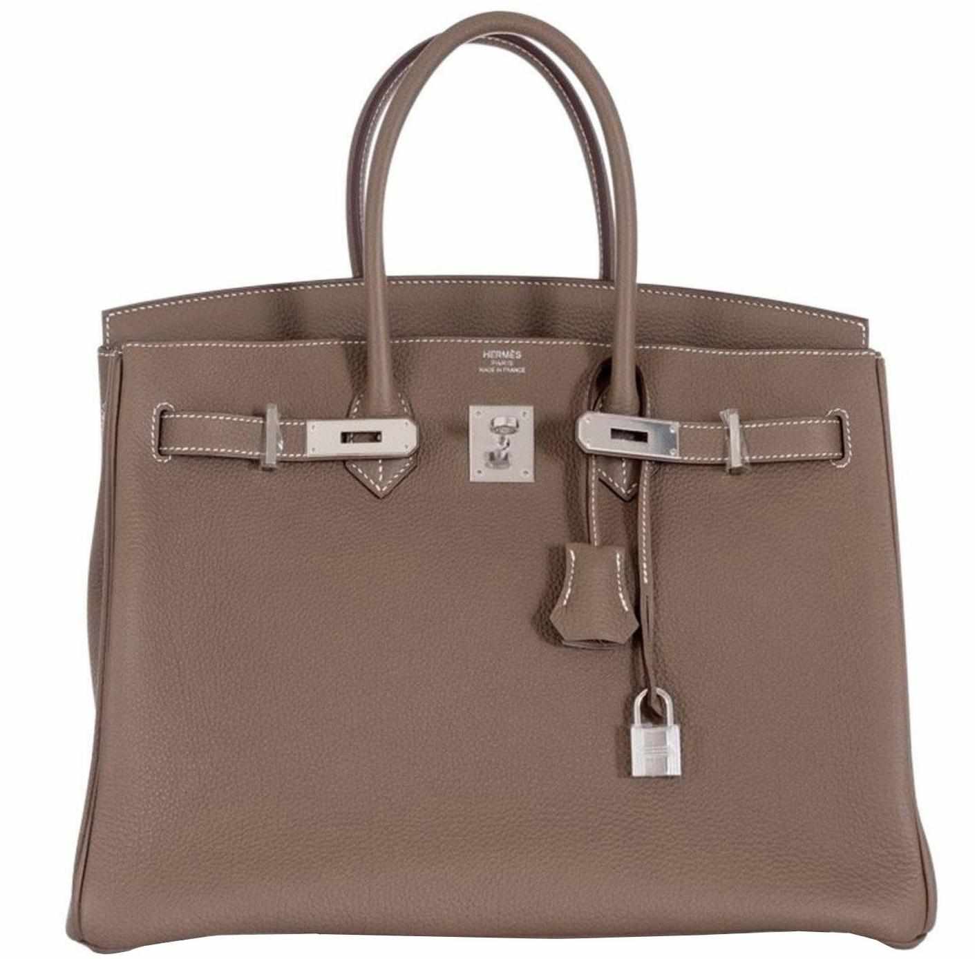 Hermès Birkin 35 Etoupe Togo Palladium Hardware
